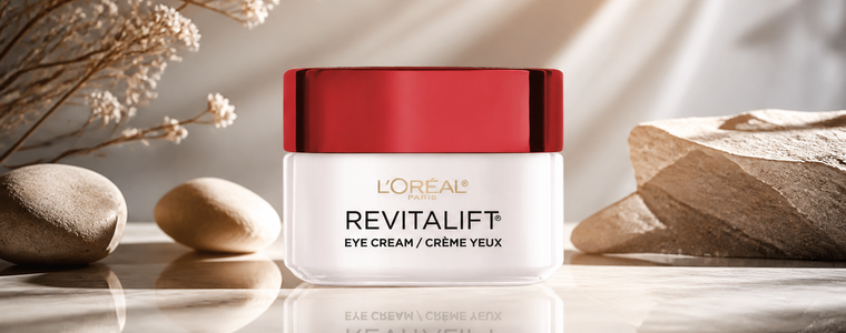 L'Oreal Paris Skincare Revitalift Crema para el Contorno de Ojos Antienvejecimiento y Reafirmante con Pro Retinol, Tratamiento para Reducir las Ojeras, Sin Fragancia, 0.5 oz.