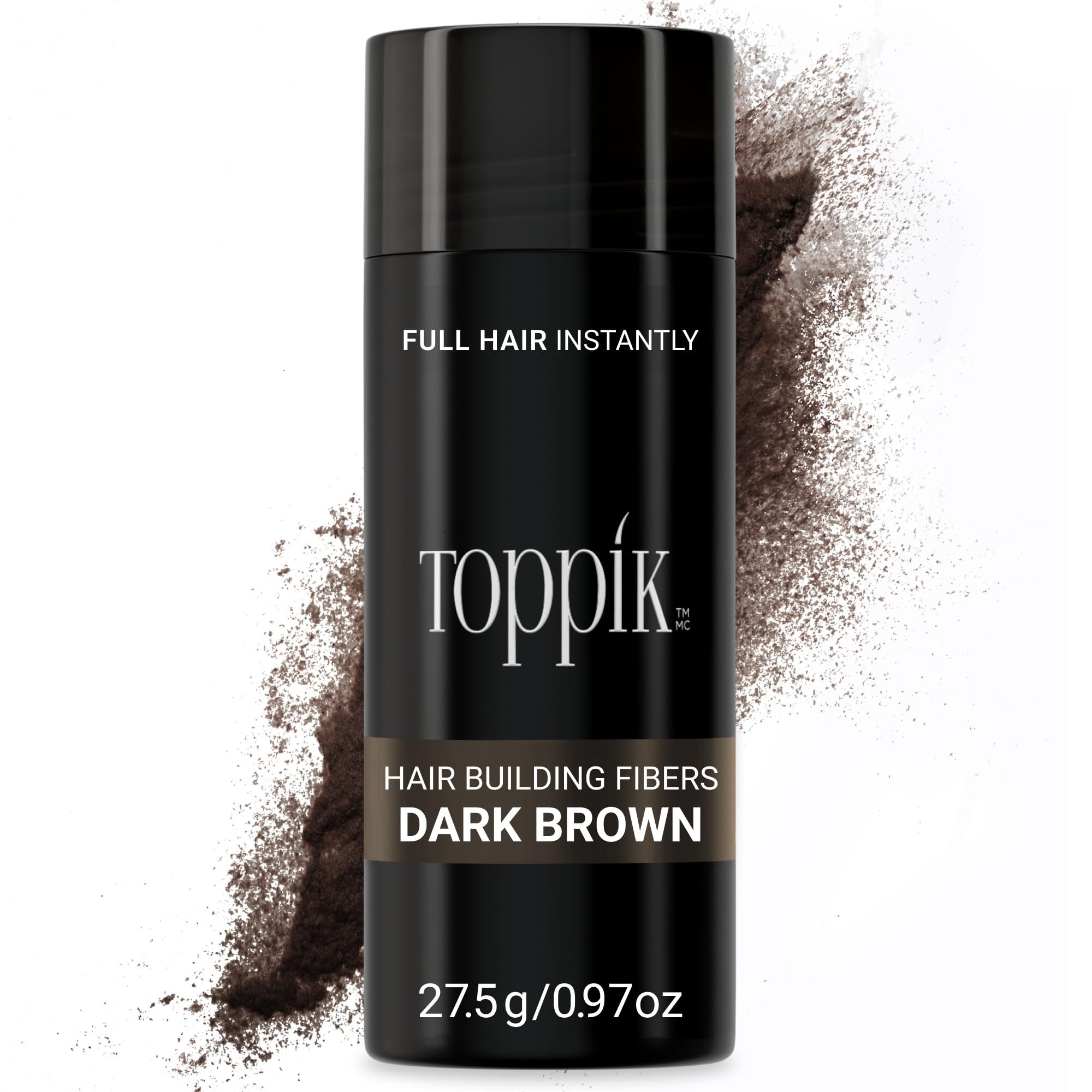 Toppik Hair Fibers — Instantly Thicker, Fuller-Looking Hair (For Fine or Thinning Hair), 9 Colors, Multiple Sizes