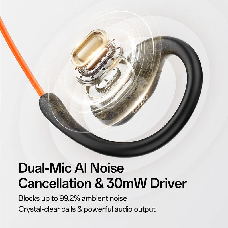 OpenRock Link 10 (New) | Type-C Wired Open-ear Business Headset, 25g Lightweight, 99.2% AI Noise Reduction, 240° Swivel Boom Mic — Ideal for Office Meetings & Customer Service detail image 1