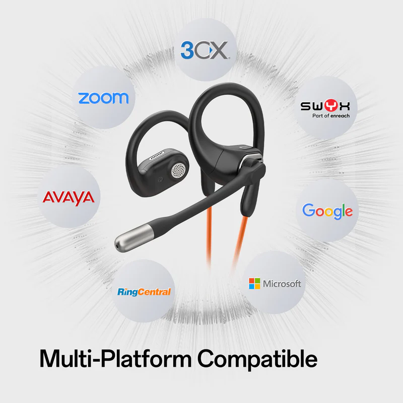 OpenRock Link 10 (New) | Type-C Wired Open-ear Business Headset, 25g Lightweight, 99.2% AI Noise Reduction, 240° Swivel Boom Mic — Ideal for Office Meetings & Customer Service detail image 3