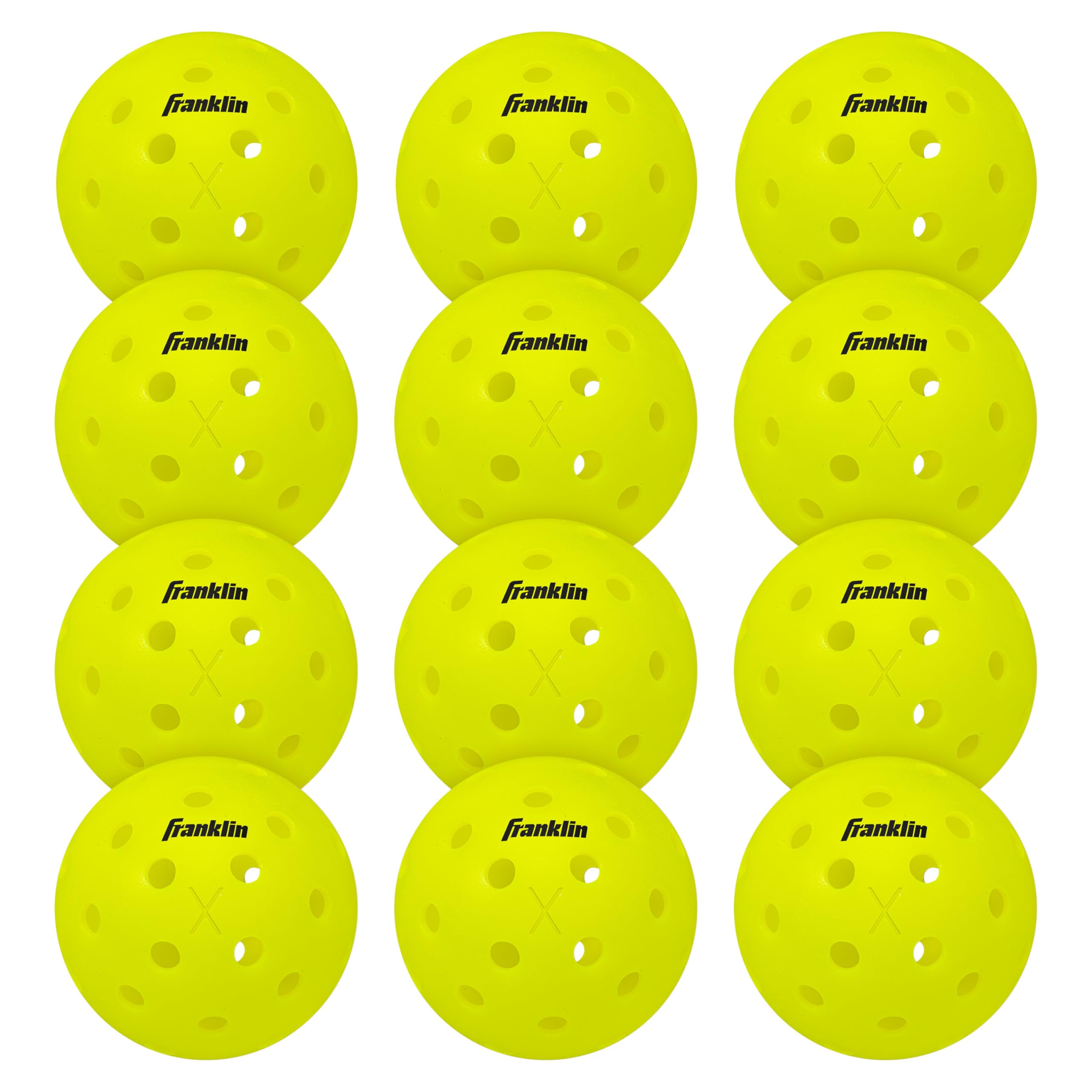 Franklin Sports X-40 Outdoor Pickleballs - Official Ball of USA Pickleball, APP Tour + US Open - Regulation Size