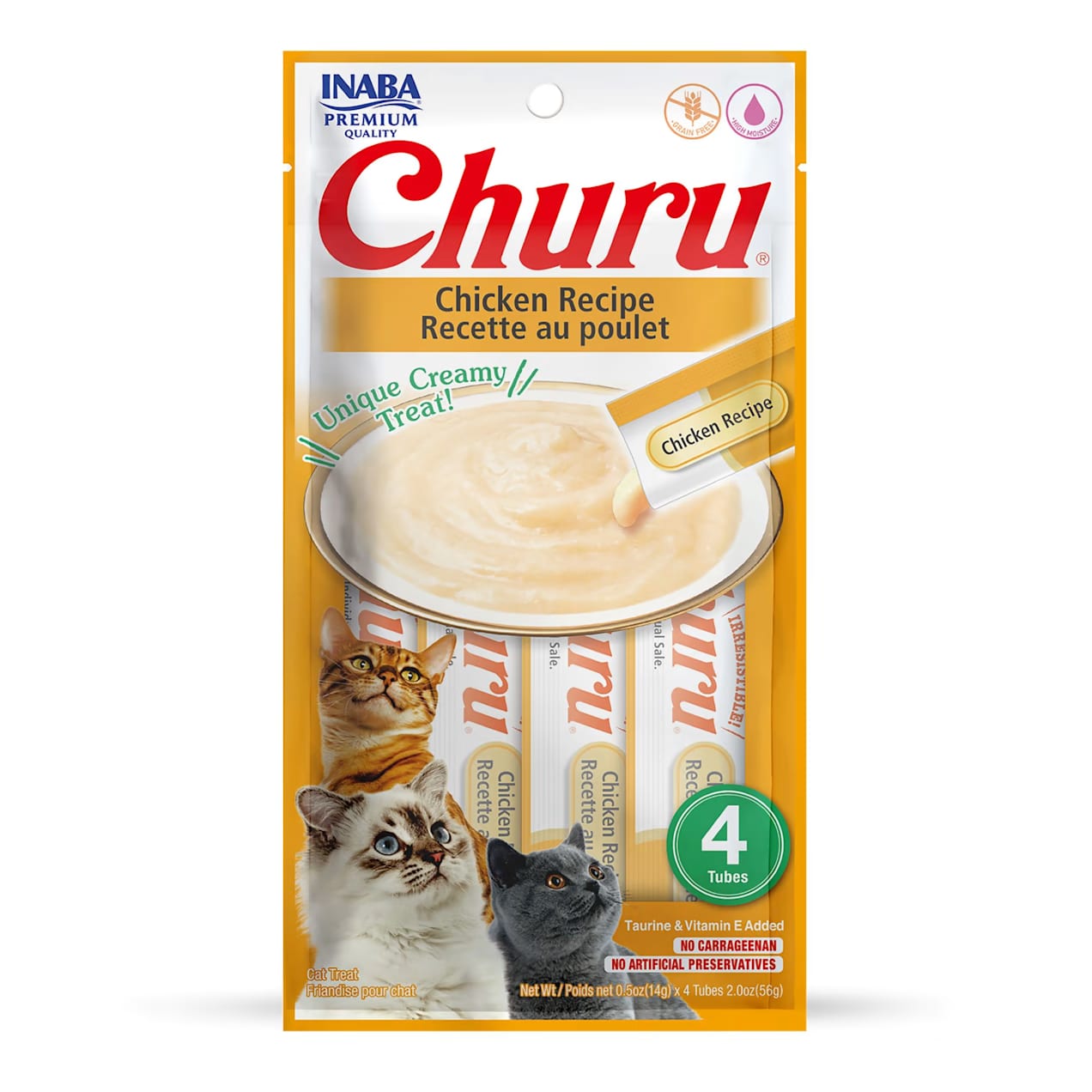 Churu Chicken Cat Treats (Creamy Purée) — Silky Smooth Texture, Highly Palatable, Nutrition + Hydration, Ideal for Daily Bonding or Post-Op Recovery, A Favorite Snack Cats Crave