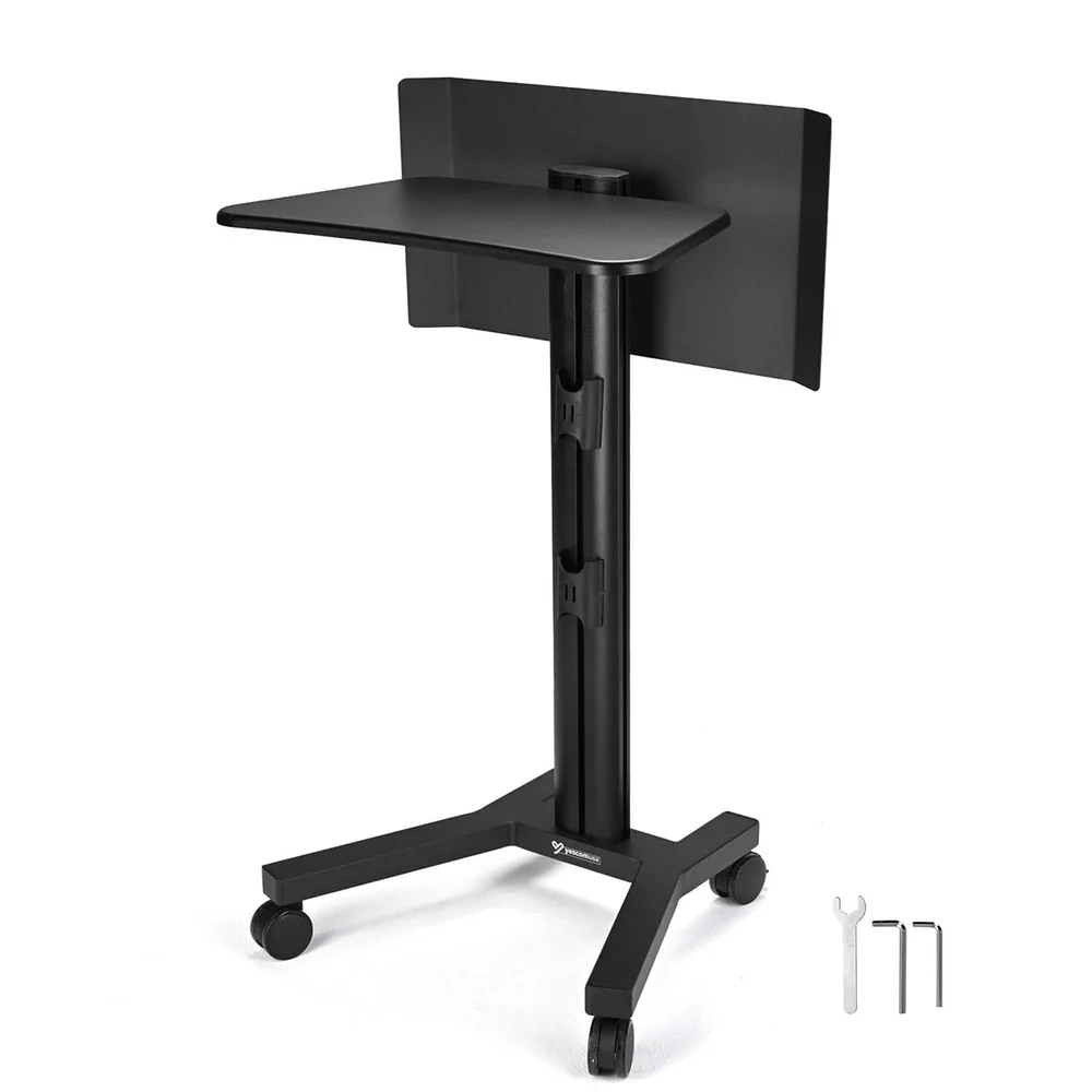 Mobile Laptop Podium/Presenter Stand with Swivel Casters