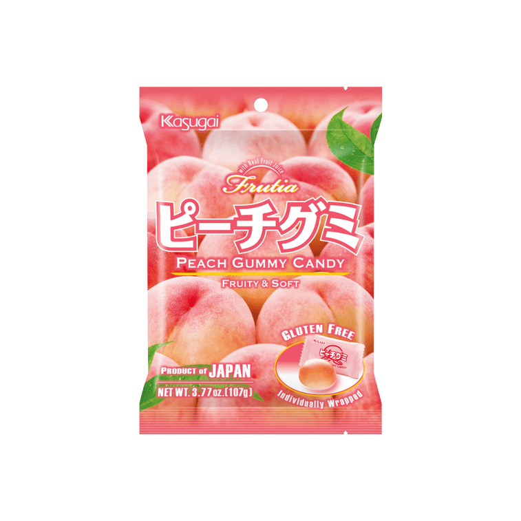KASUGAI Peach Juice Gummies 107g