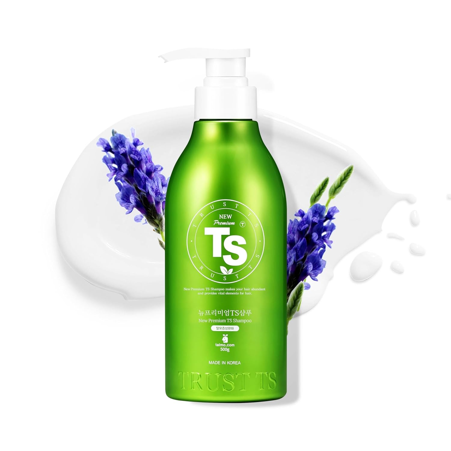 TS New Premium Shampoo | Korean Hair Loss Care for Thinning Hair with Biotin & Niacinamide | Zinc Pyrithione & 19 Botanical Extracts (16.91Fl Oz/ 500ml)