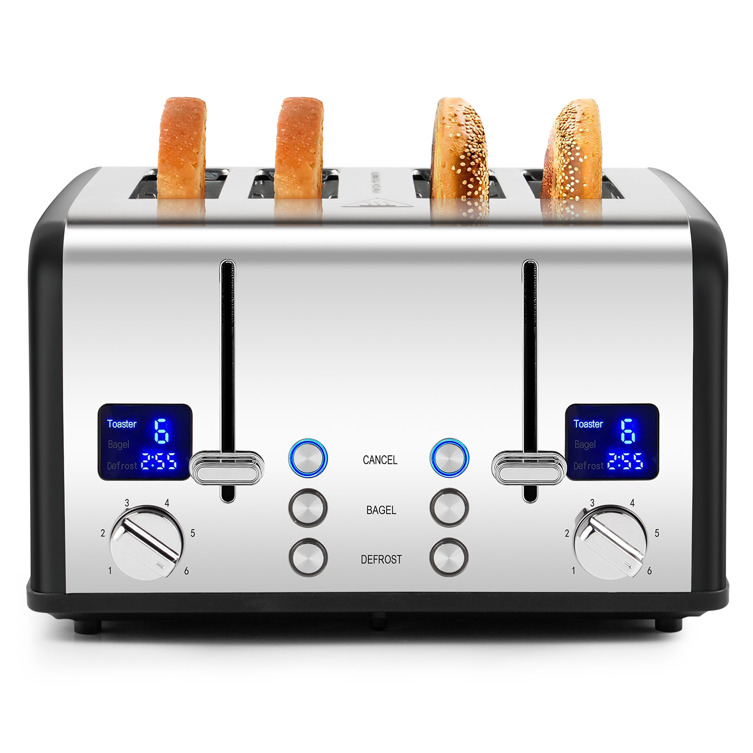 CUSIMAX 4-Slice Stainless Steel Toaster