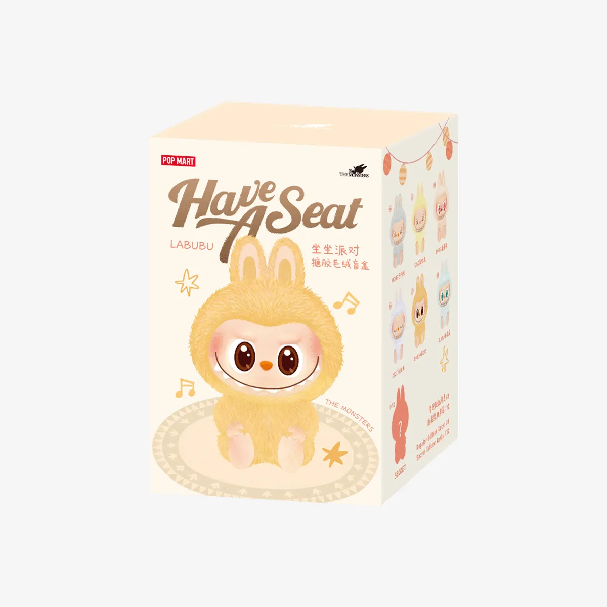 POP MART THE MONSTERS Labubu "Have A Seat" Vinyl Plush Blind Box 17cm Single Box