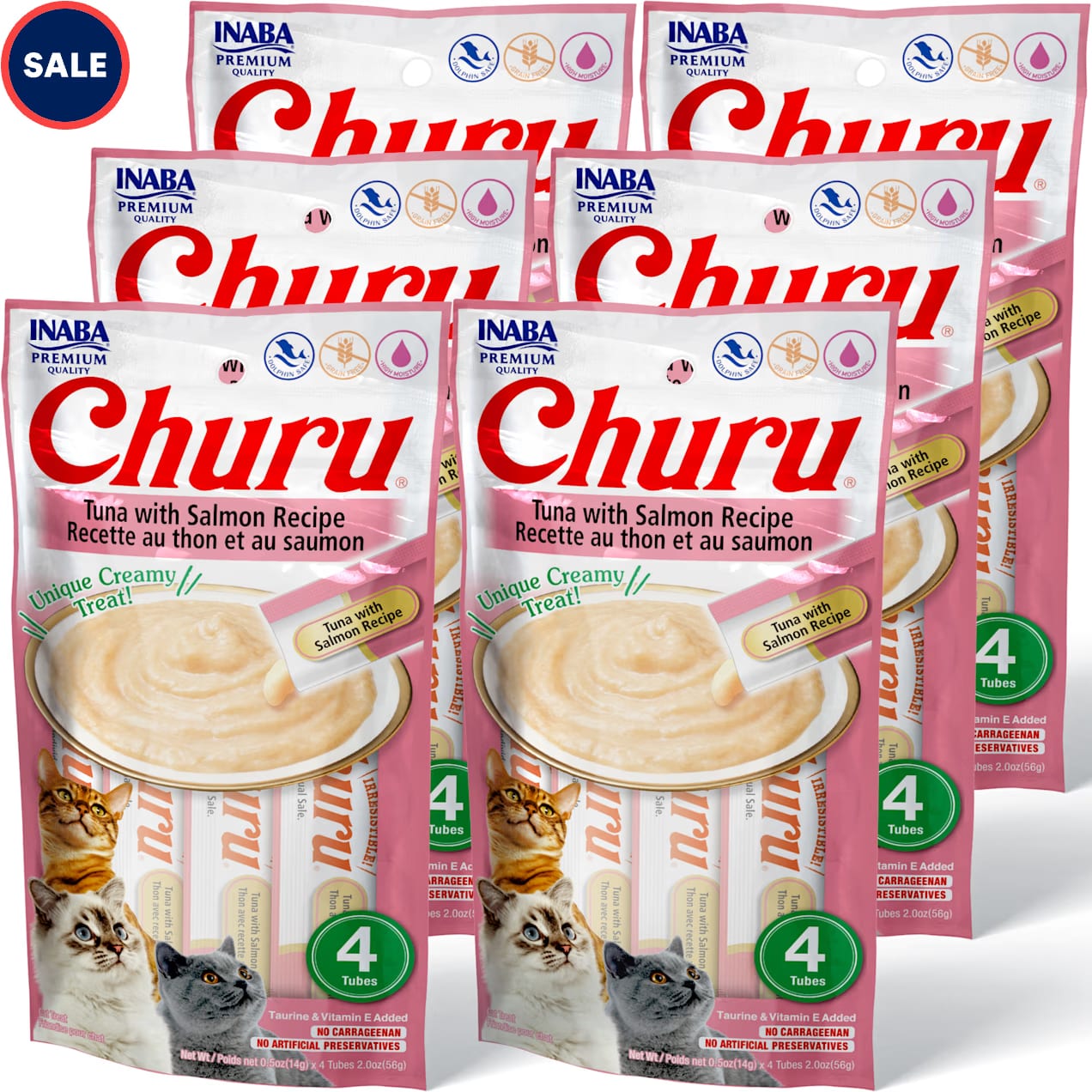Inaba Creamy Tuna & Salmon Cat Treats — Double Deep-Sea Fish Blend, Silky-Smooth and Savory; Perfect for Daily Feeding or Rewarding Playtime, for a Luxurious Taste Experience detail image 3