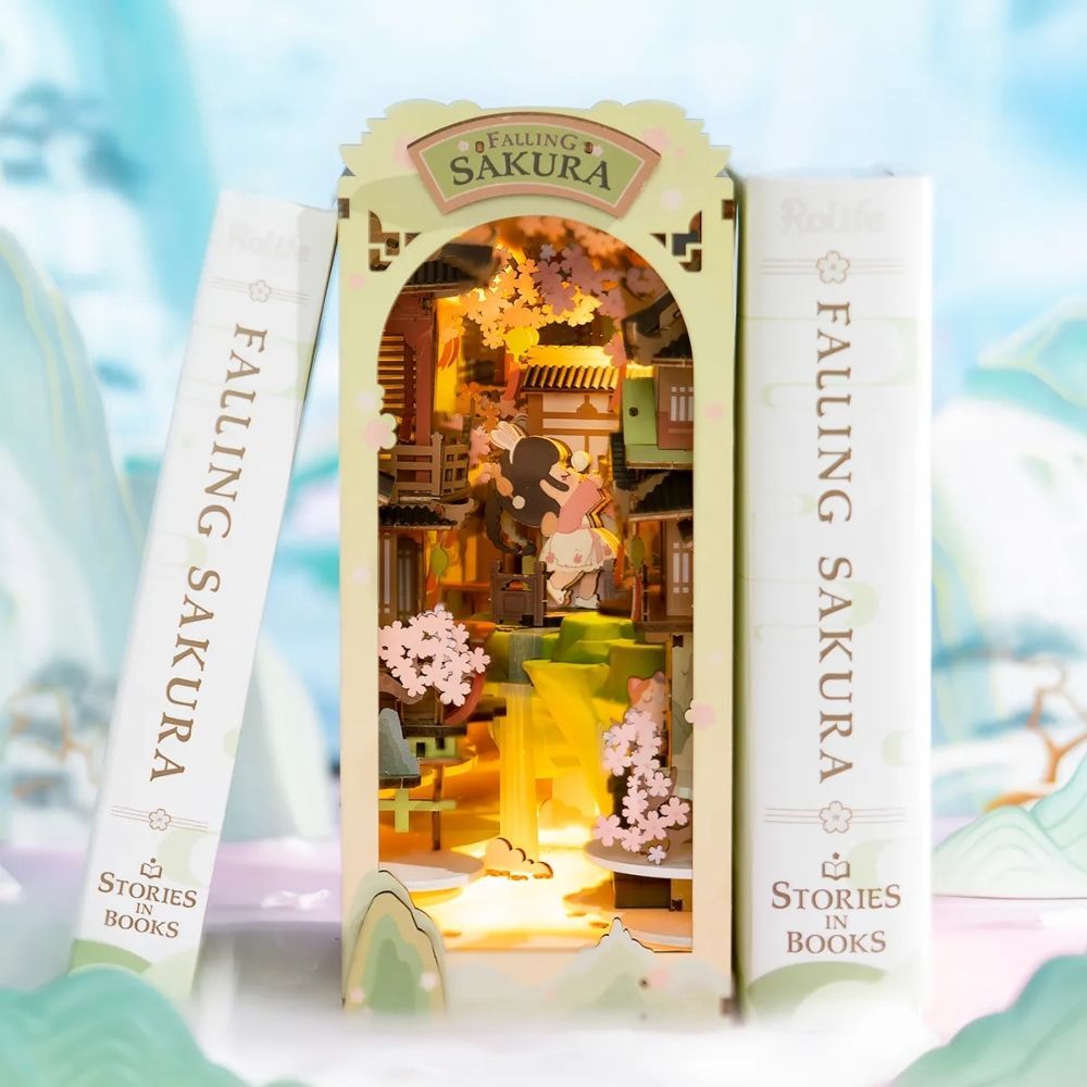 Robotime Rolife Falling Sakura DIY Book Nook TGB05