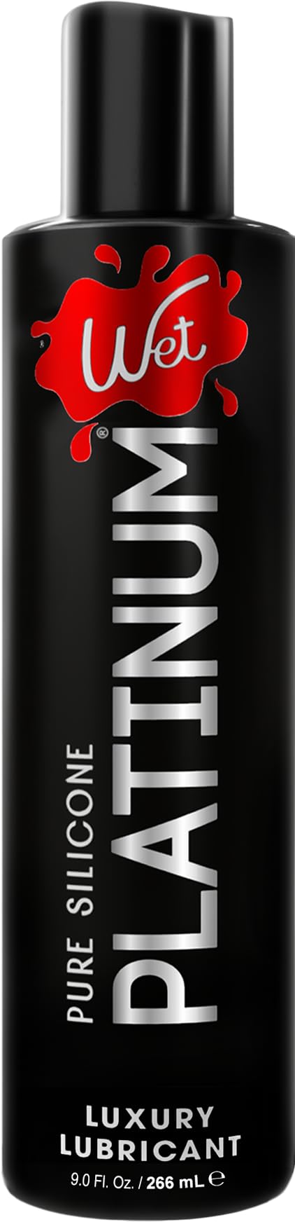 Wet Platinum Silicone-Based Personal Lubricant, Ultra Smooth, Hypoallergenic, Waterproof, 9 fl oz