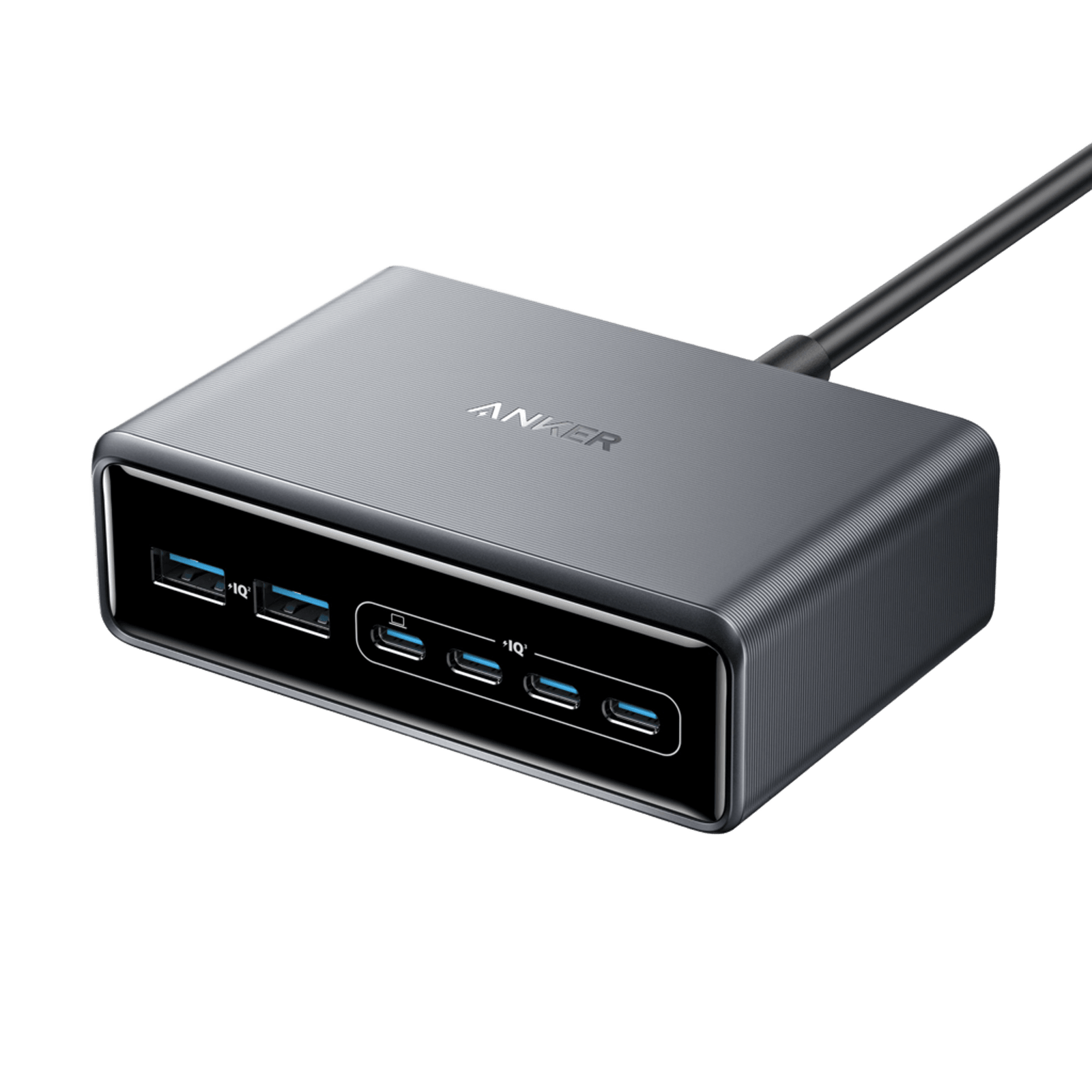 Anker Prime 200W 6-Port GaN Charger & USB-A, Wall Charger with 200W, USB-C, USB-A, GaN, 6-Port, for iPhone, iPad, MacBook, Samsung Galaxy, Travel/Office