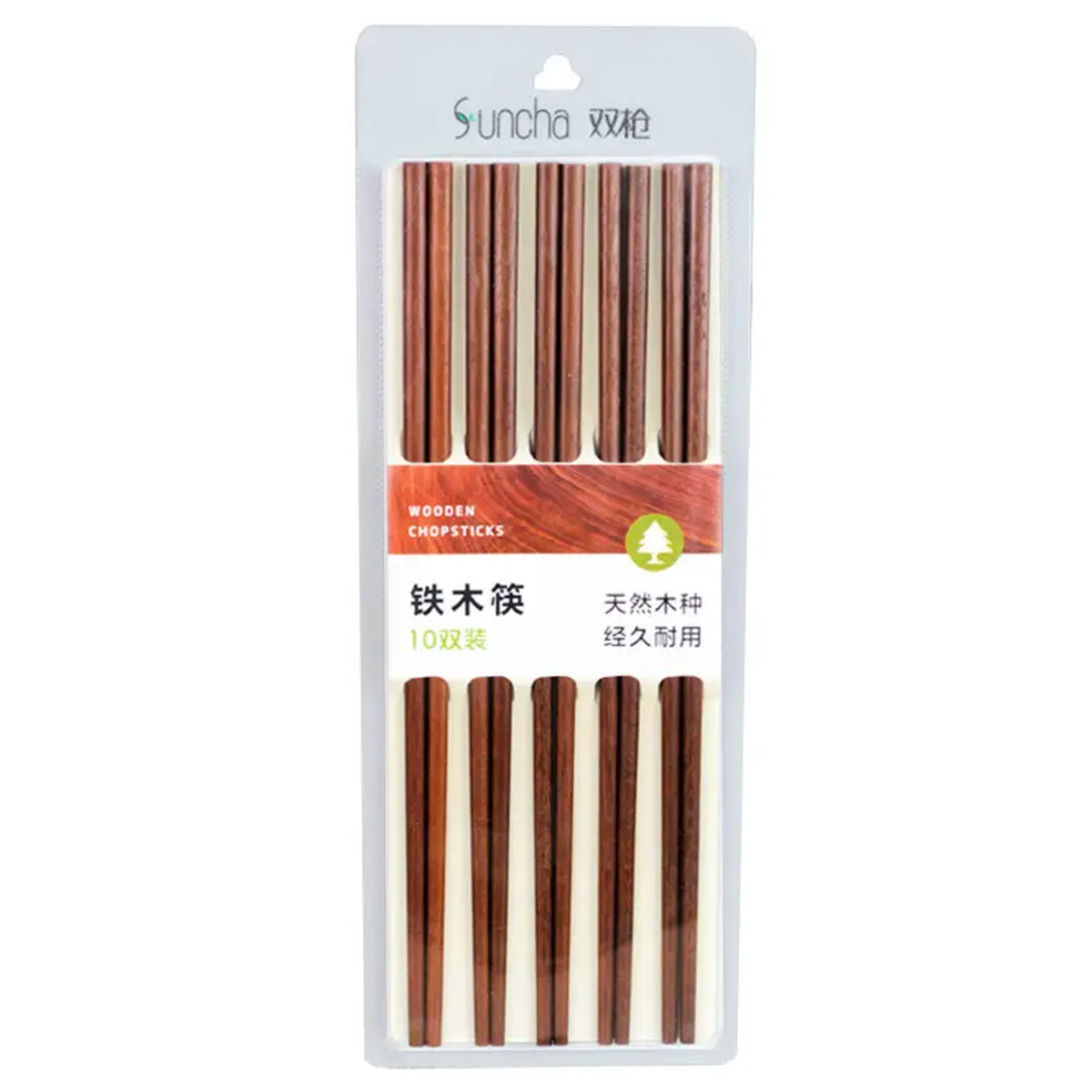Shuangqiang Chopsticks — 10 Pairs per Box
