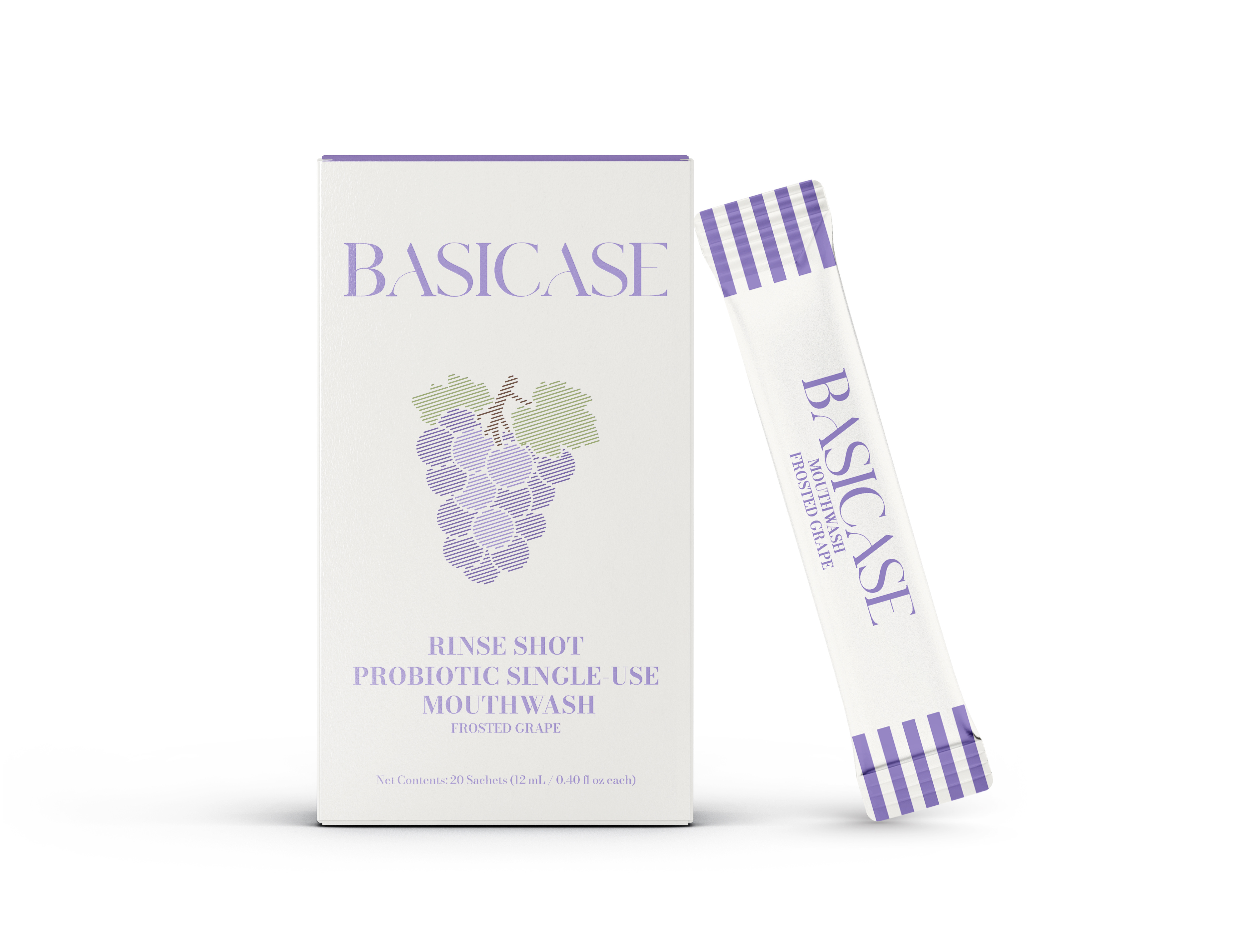 BASICASE Probiotic Single-Use Mouthwash Frosted Grape