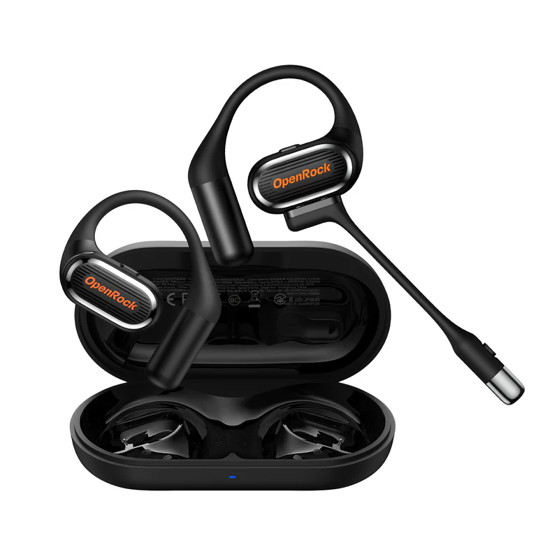 OpenRock Link 20 New Model | 52H Total Battery Life Open-Ear Bluetooth Headset, Magnetic Detachable Microphone, 5-Mic AI Call Noise Reduction — Ideal for Office, Meetings, Commute & Light Sports
