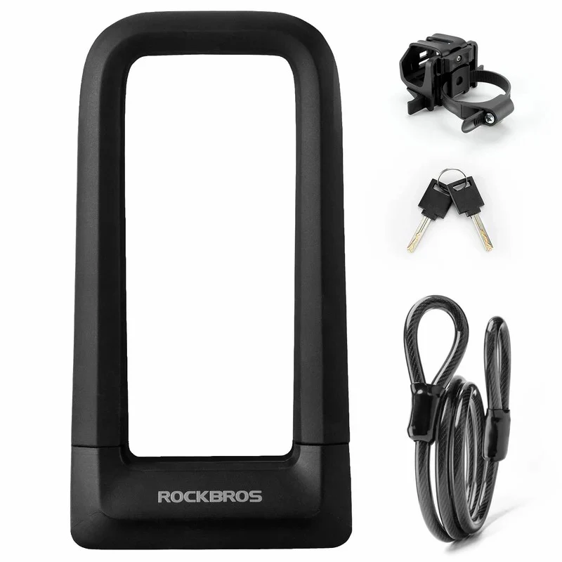 ROCKBROS 22mm Heavy-Duty Alloy Steel U-Lock — Cut-Resistant Anti-Theft Bike & Motorcycle Lock detail image 5