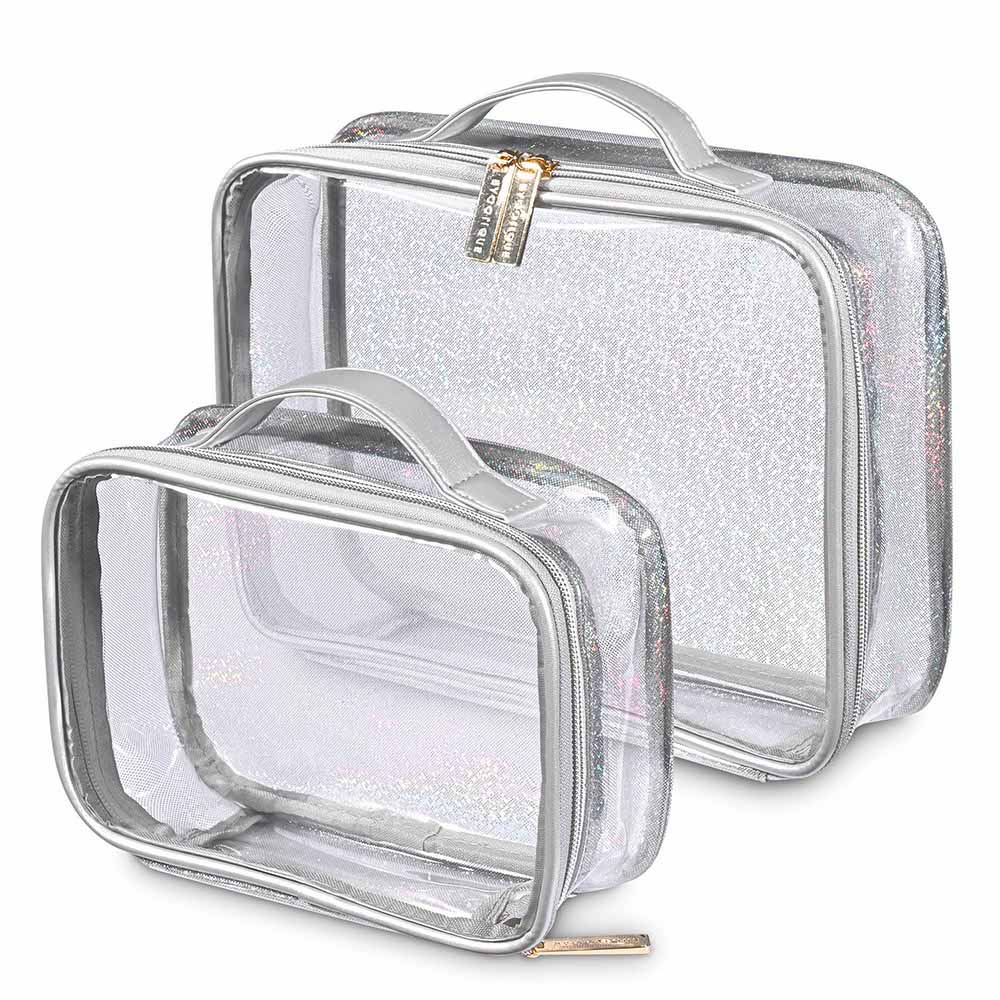 Transparent Travel Makeup Bags (2-Pack)