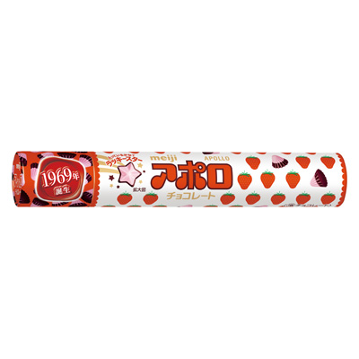 MEIJI Apollo Strawberry Milk Chocolate Large Tube 82g