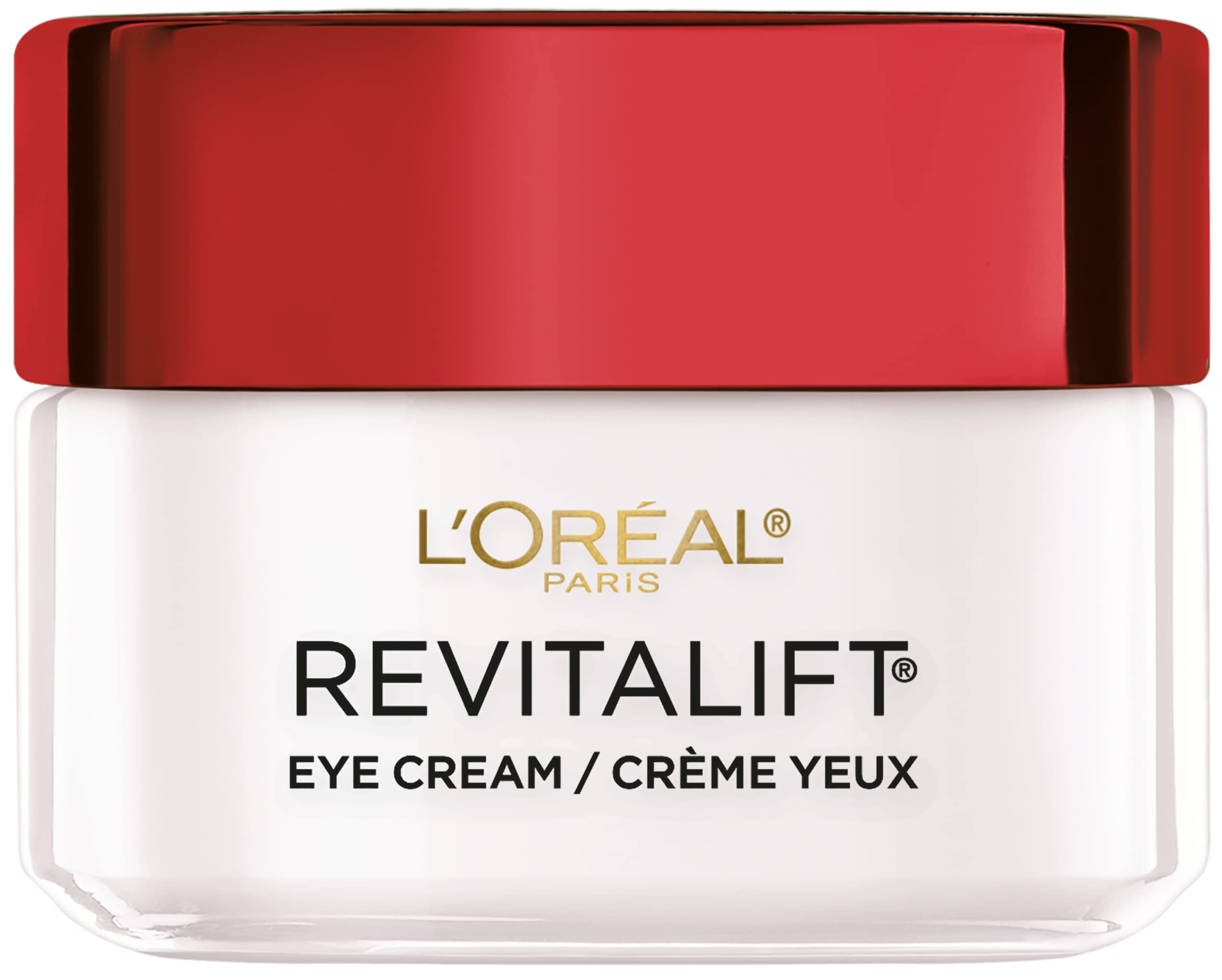 L'Oreal Paris Skincare Revitalift Anti-Wrinkle and Firming Eye Cream with Pro Retinol, Treatment to Reduce Dark Circles, Fragrance Free, 0. 5 oz.