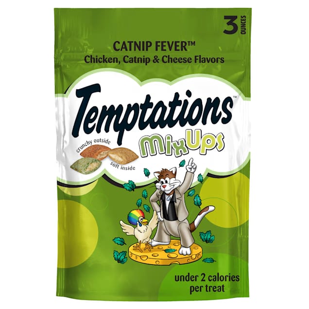 Temptations MixUps Cat Treats (Catnip Flavor Blend) — Crunchy Outside, Soft Inside, Low-Calorie, For Kittens & Adult Cats, Daily Reward & Playtime Treat, Imported from the USA