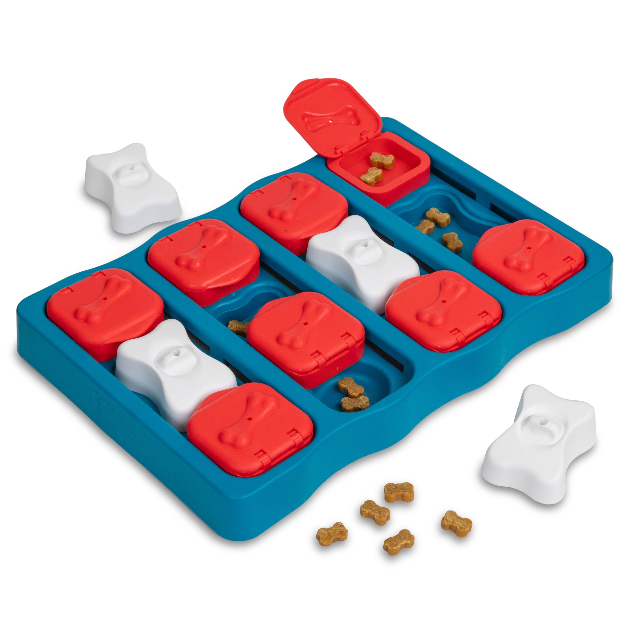 Outward Hound by Nina Ottosson Dog Brick – Interactive Treat Puzzle Enrichment Toy, Level 2 Intermediate