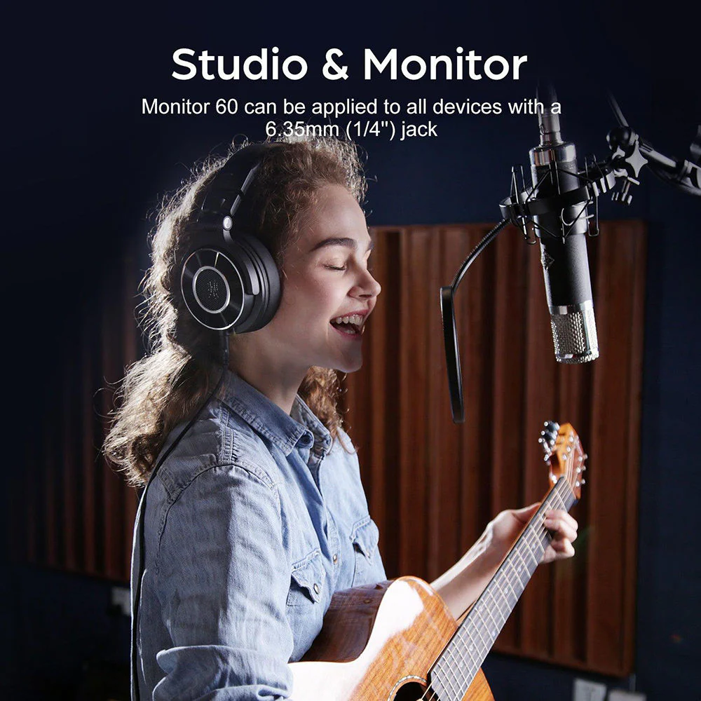 OneOdio Monitor 60 | 38Ω Hi-Res Wired Professional Monitoring Headphones, 50mm NdFeB Drivers, 20Hz–40kHz Wide Frequency Response — Studio Mixing, DJ, Audiophile Listening detail image 6