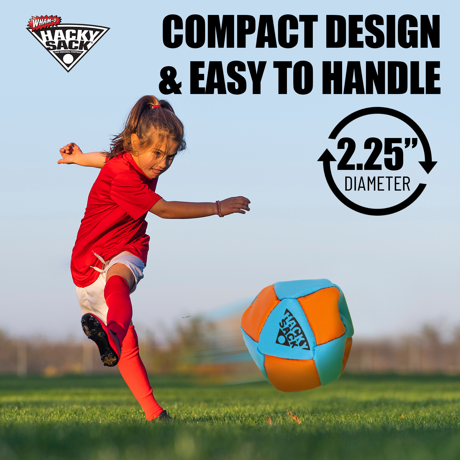 Wham-O Striker Hacky Sack 2.25" Hand‑Stitched 14‑Panel Footbag for Beginners detail image 4