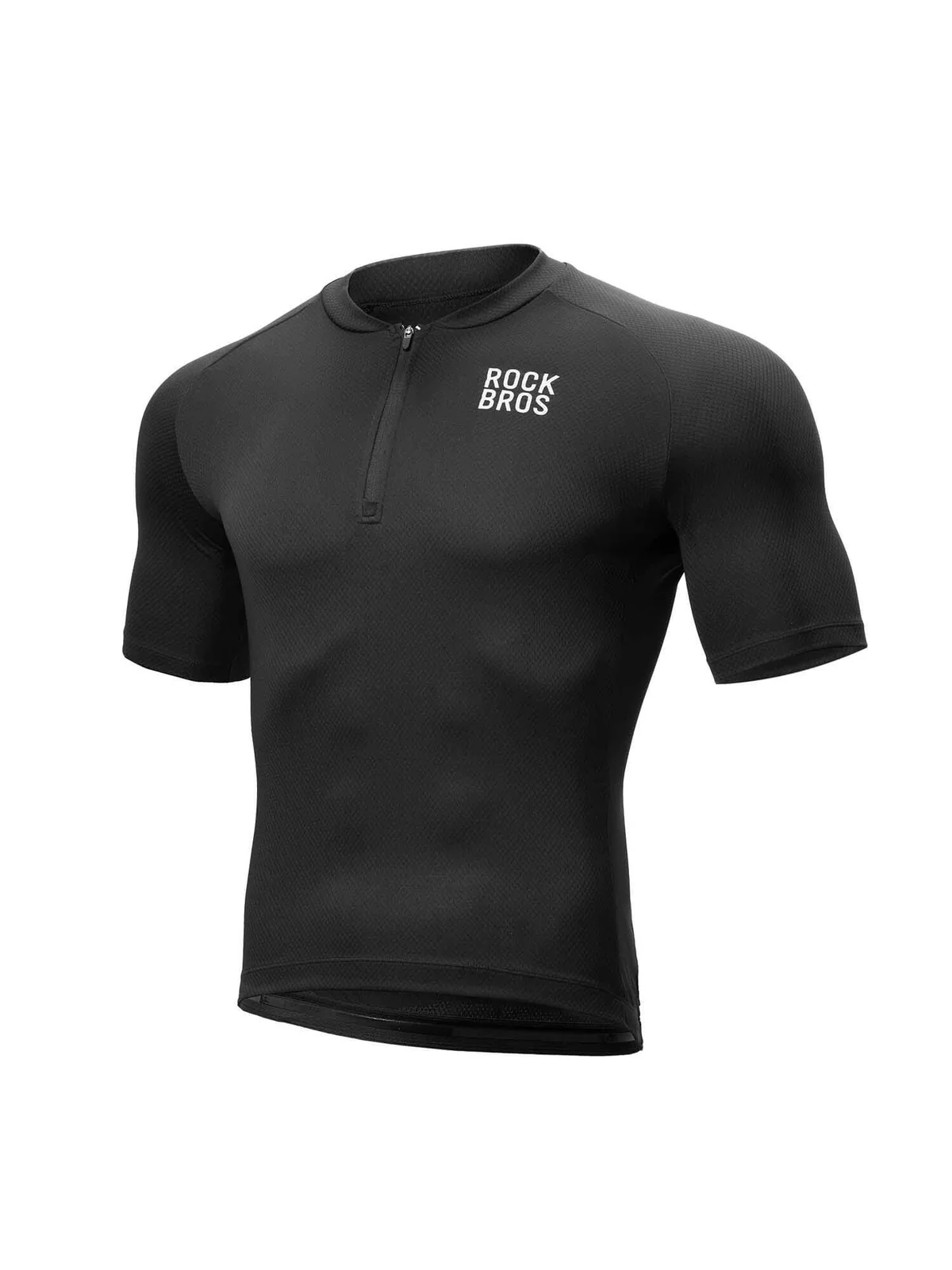 ROCKBROS LANDI Men's Short Sleeve Cycling Jersey Quick Dry Breathable Bike Shirt with 3 Rear Pockets for Road and MTB Summer Riding