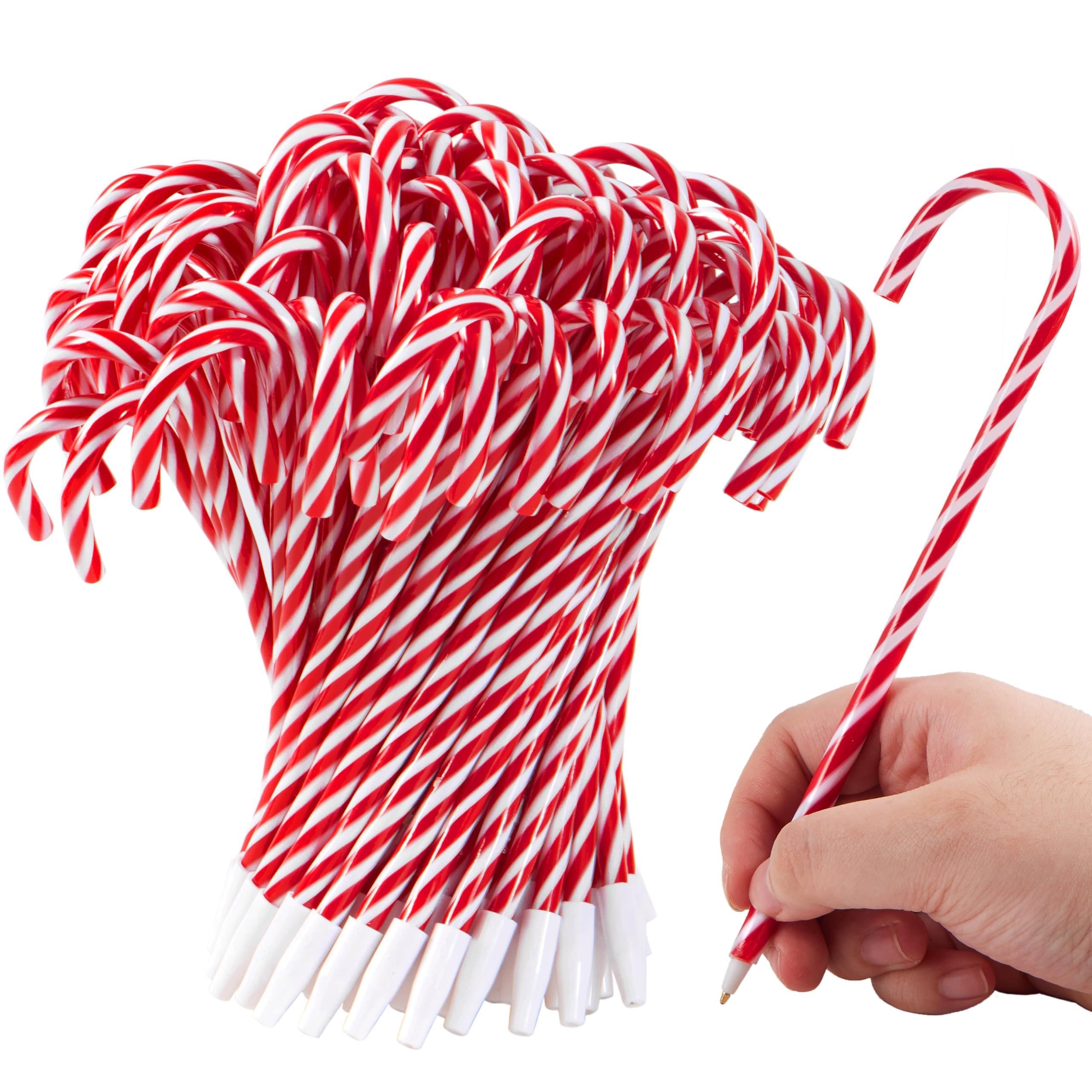 JOYIN Set of 100 Candy Cane Ballpoint Pens (Blue Ink) - Kids' Gifts, Holiday Stationery, Classroom & Party Favors