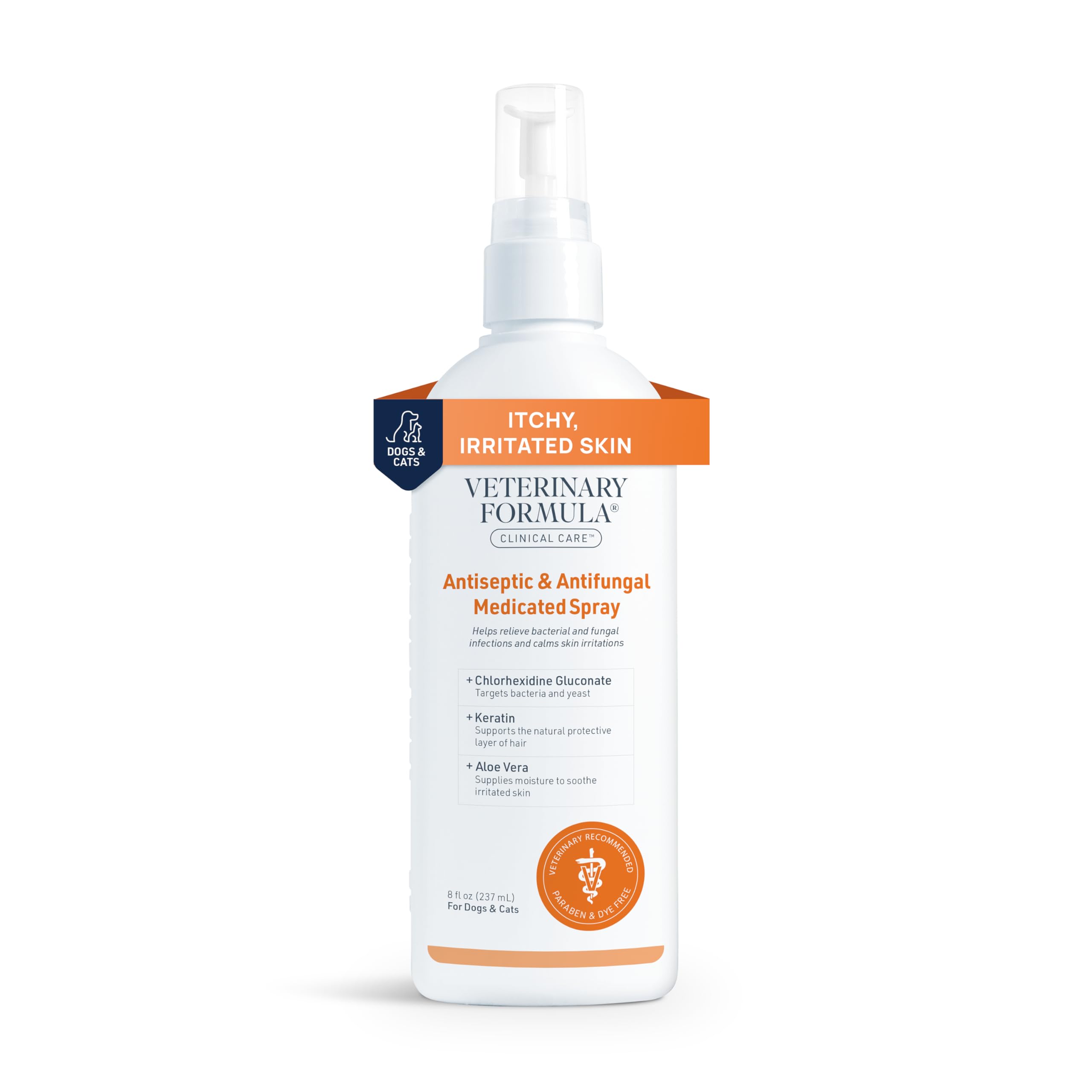 Veterinary Formula Clinical Care Antiseptic & Antifungal Medicated Spray for Dogs & Cats, 2 fl oz (1 Pack)