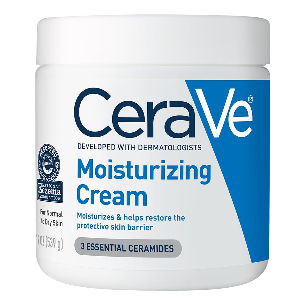 CeraVe Crema Hidratante para Rostro y Cuerpo, 19oz - Hidratante con Ceramidas para Piel Seca