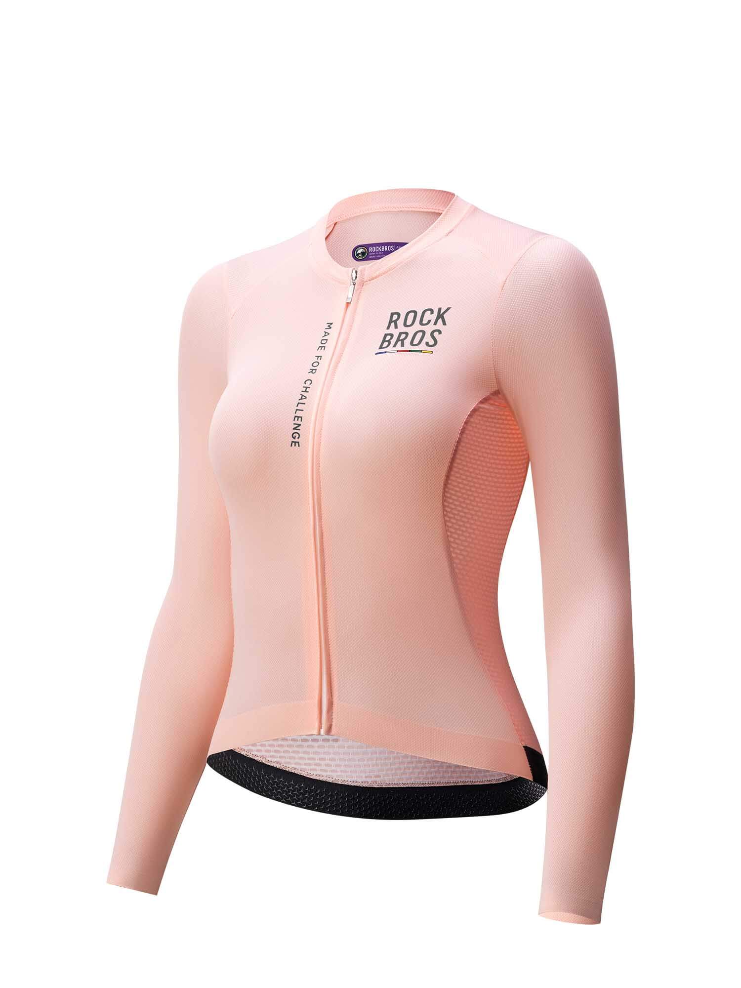 ROCKBROS ROAD-TO-SKY Women's Long Sleeve Cycling Jersey, Quick Dry Breathable Bike Shirt, UV Sun Protection Moisture Wicking Bicycle Top for Road Bike MTB Outdoor Riding