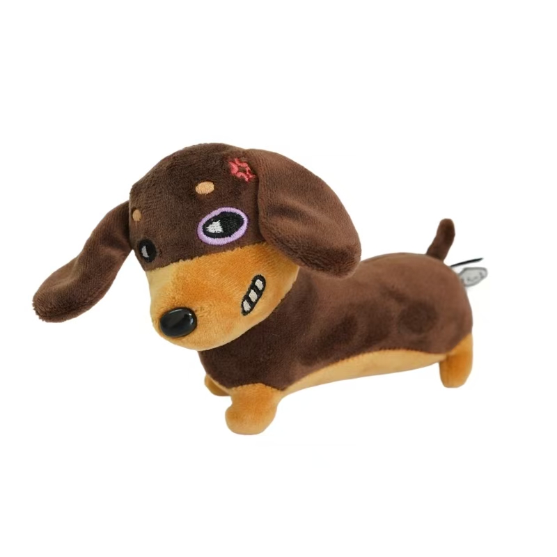 iuuwa Short-Leg Bandit Dog Squeaky Plush Toy — Cute Short-Leg Dog Shape, Soft Interactive Pet Toy