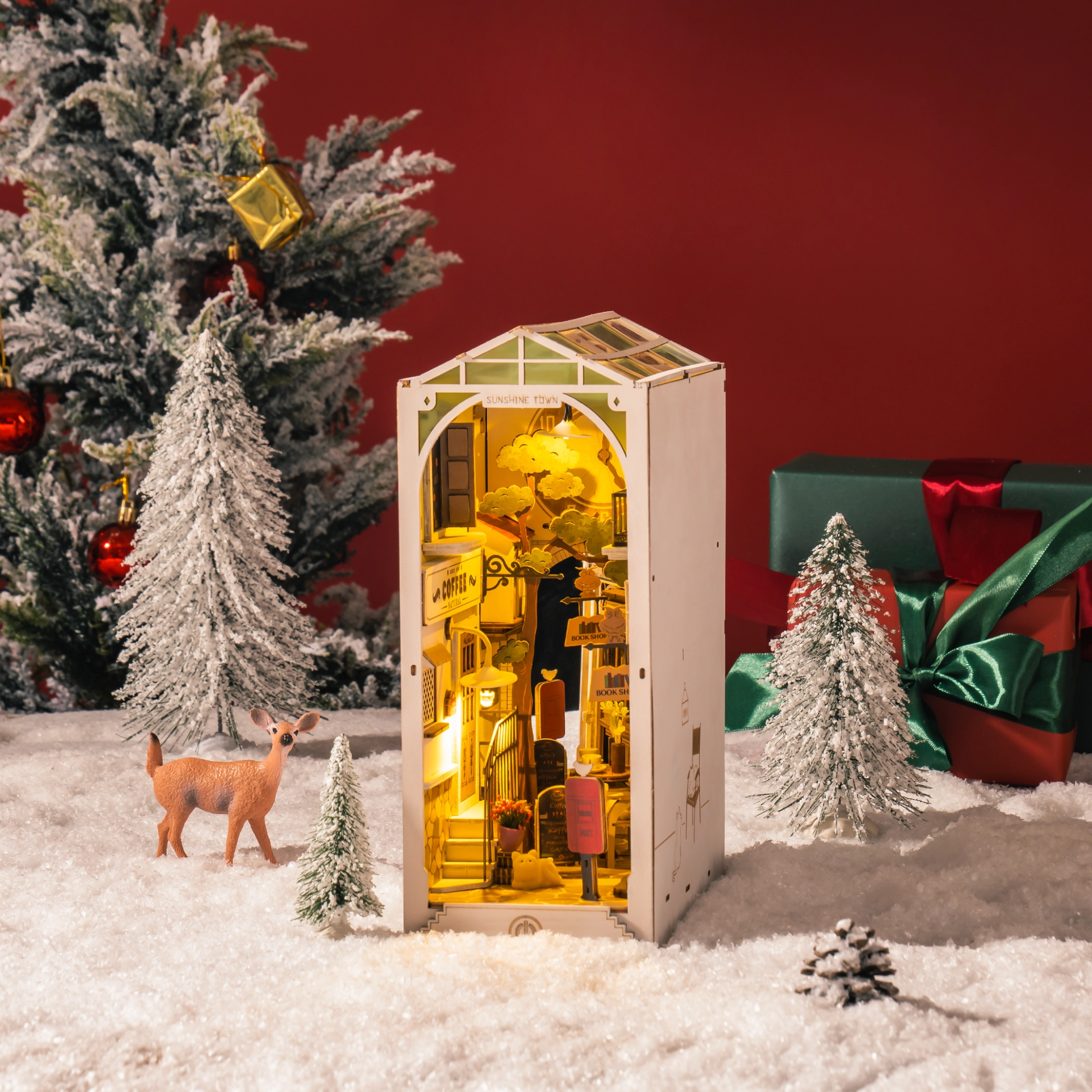 Authentic Rolife Sunshine Town DIY Miniature House, Handmade Assembly Model with Warm and Cozy Healing Scene, Light-Up Decorative Display, Creative Gift for Girlfriend, Best Friend, or Birthday detail image 4