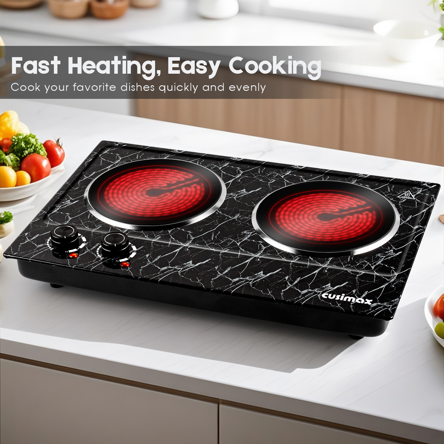 Double-Burner Infrared Ceramic Cooktop detail image 2