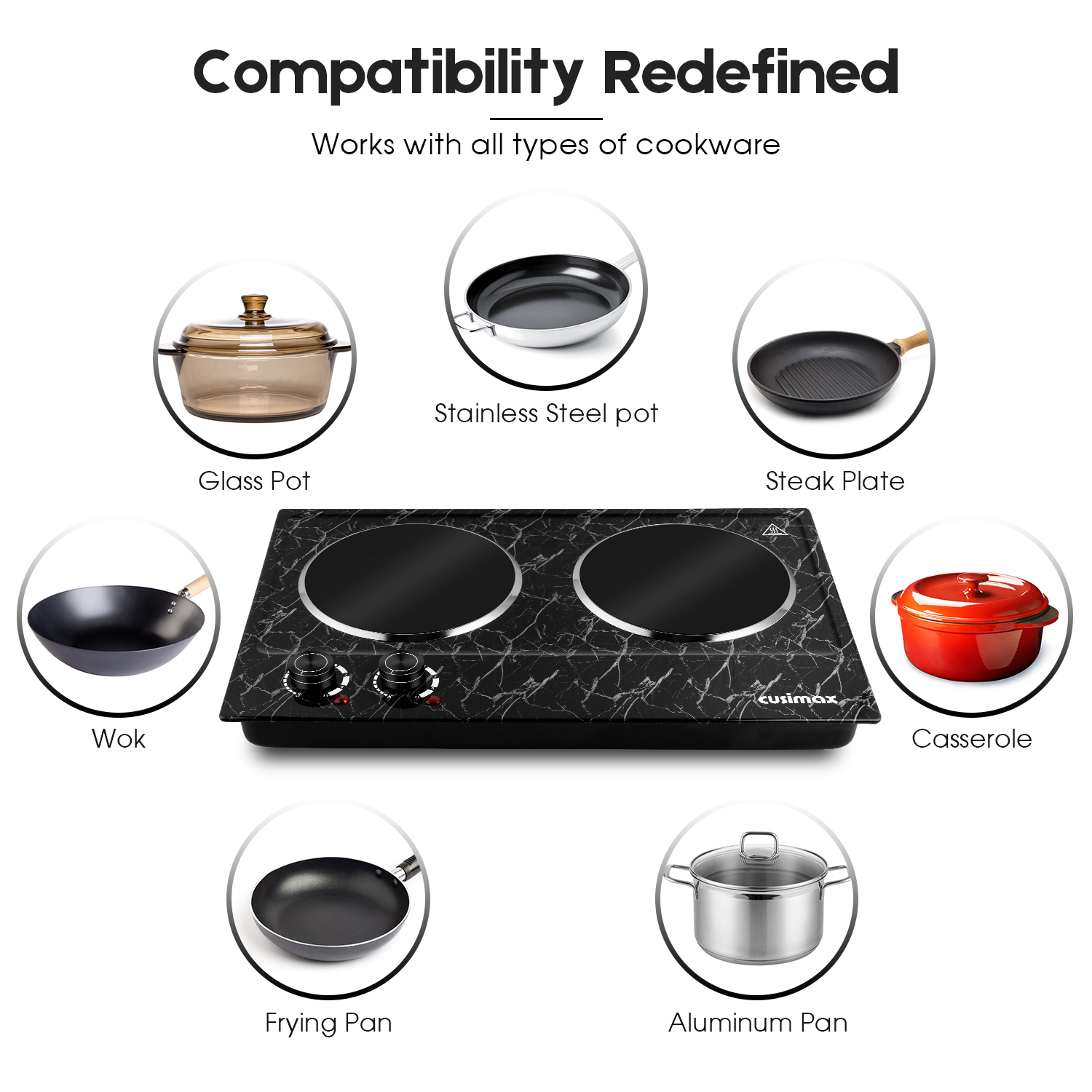 Double-Burner Infrared Ceramic Cooktop detail image 7