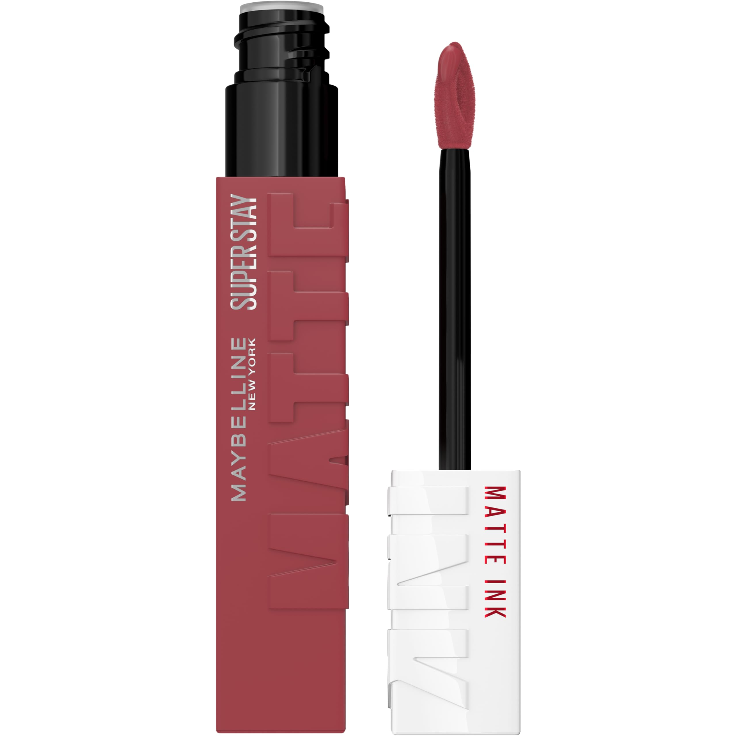 Labial Líquido Maybelline Super Stay Matte Ink, Color de alto impacto de larga duración, hasta 16 horas de uso, Mover (Marrón)