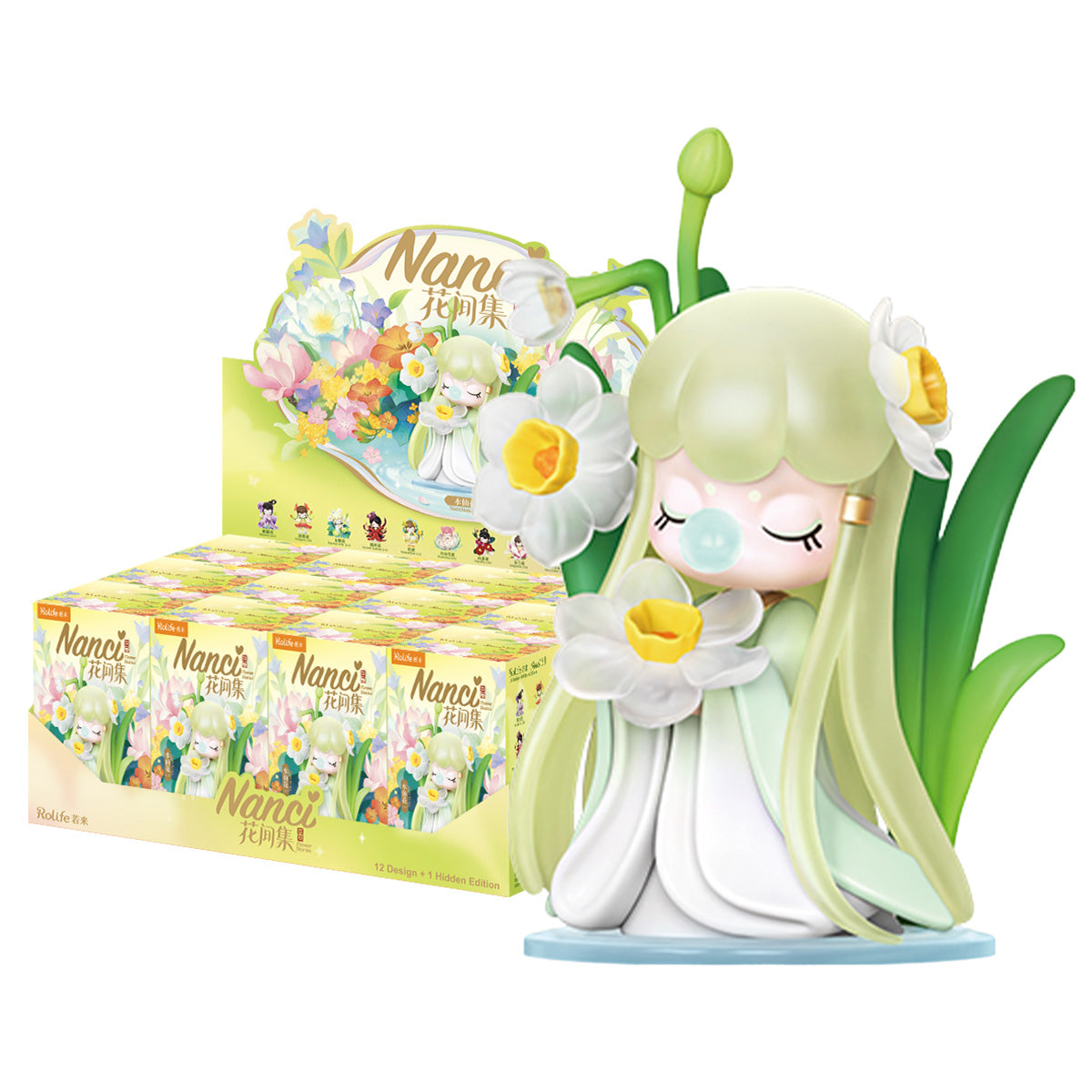 Rolife Nanci Flower Stories Blind Box Figure — 1 Random Piece, Floral-Themed Collectible Desk Decoration, Cute & Heartwarming Gift