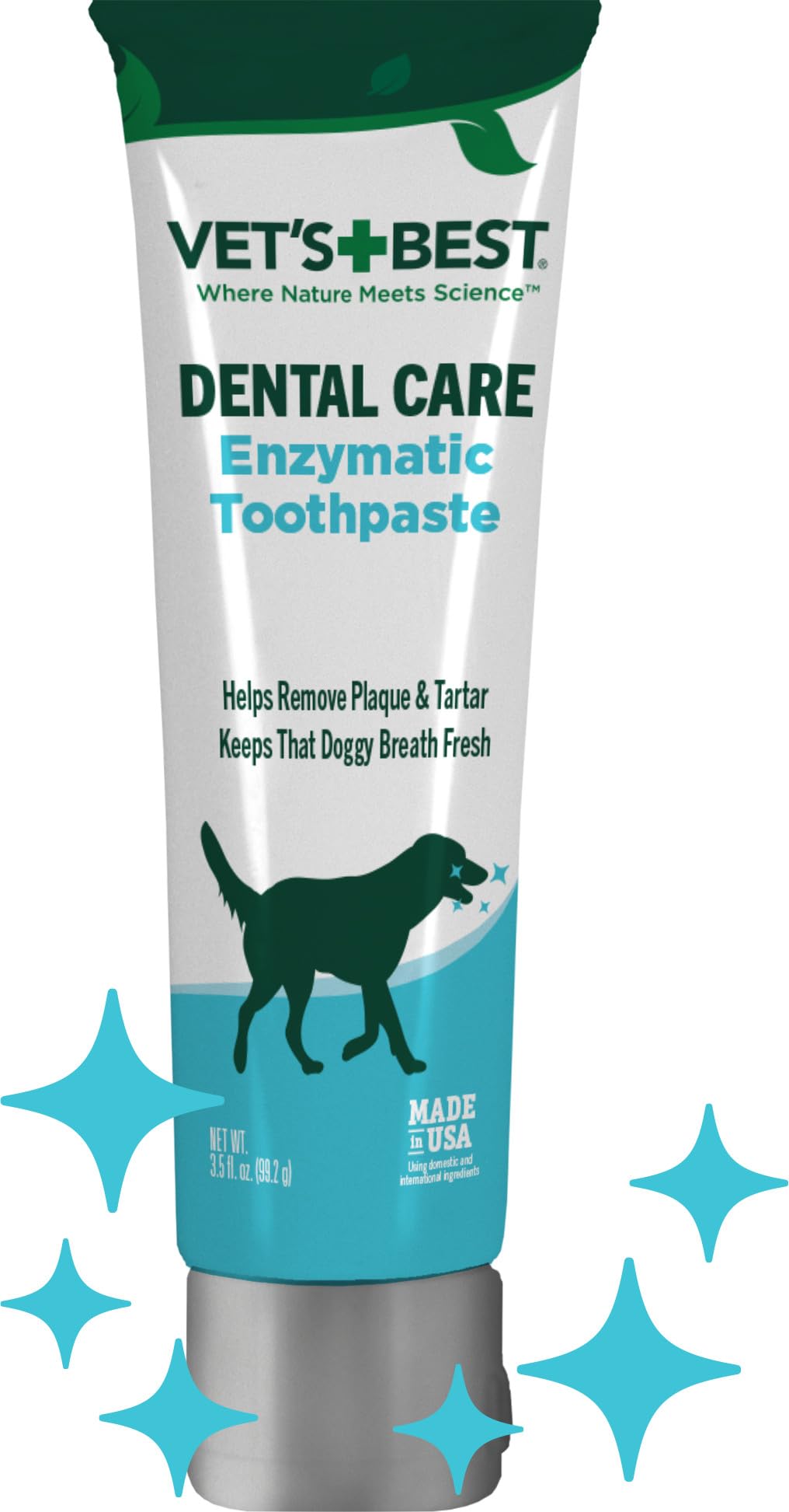 Vet’s Best Enzymatic Dog Toothpaste – Vet-Formulated Dental Gel for Teeth Cleaning, Fresh Breath, Tartar & Plaque Control, 3. 5 oz