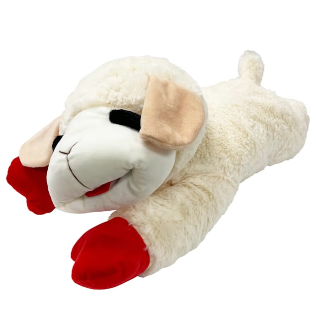 Multipet International Lamb Chop Plush Dog Toy | Multiple Squeakers for More Interactive Fun