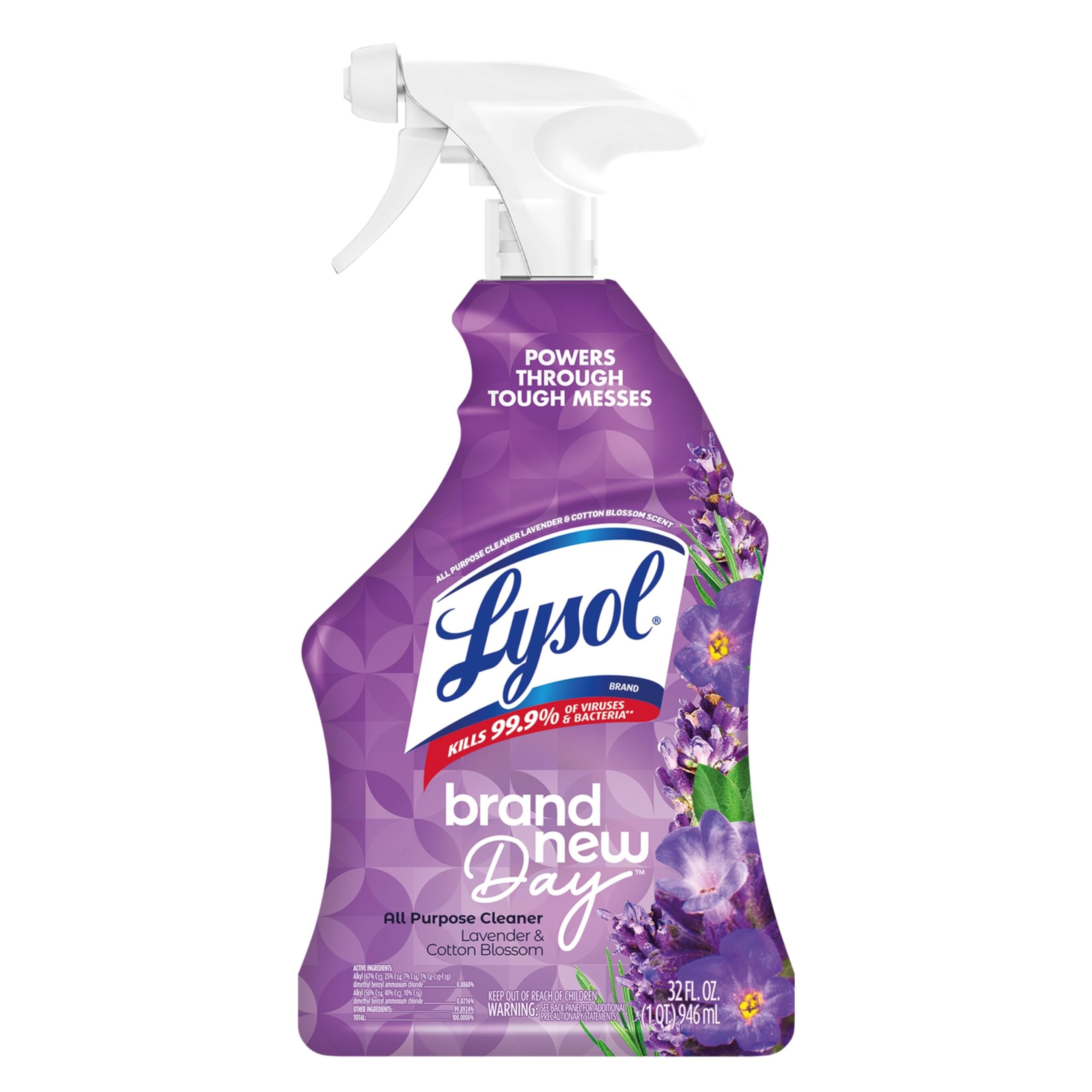 Lysol All Purpose Cleaner Spray, Lavender & Cotton Blossom Scent, 32 fl oz