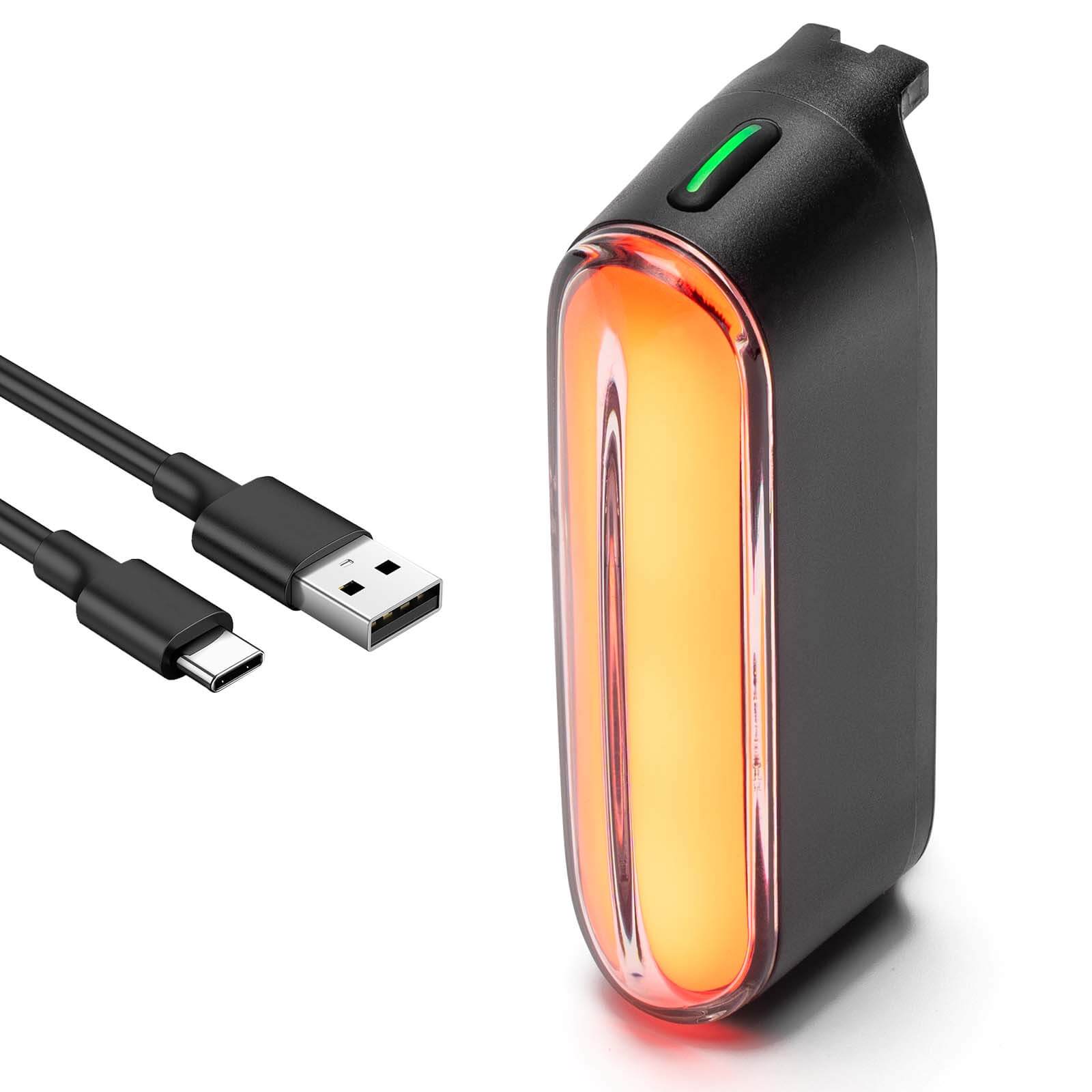 ROCKBROS Magnetic Smart Bike Tail Light — Quick-Release, Brake-Sensing, IPX6 Waterproof, Ideal for Commuting & Night Riding