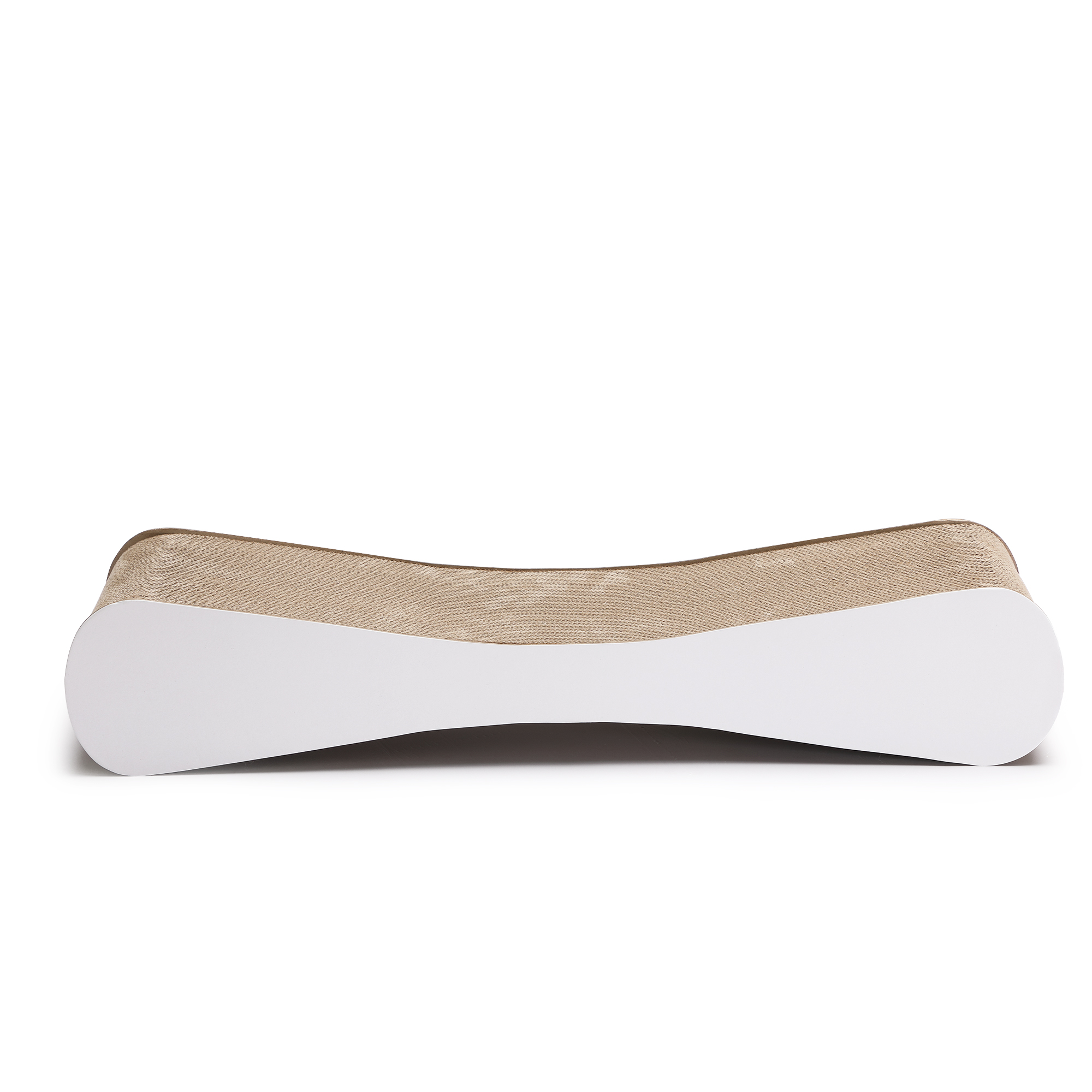 Pillow-Shaped Curved High-Density Corrugated Cardboard Cat Scratcher — Dual-Purpose Scratching and Lounging, Breathable Durable Wave Design