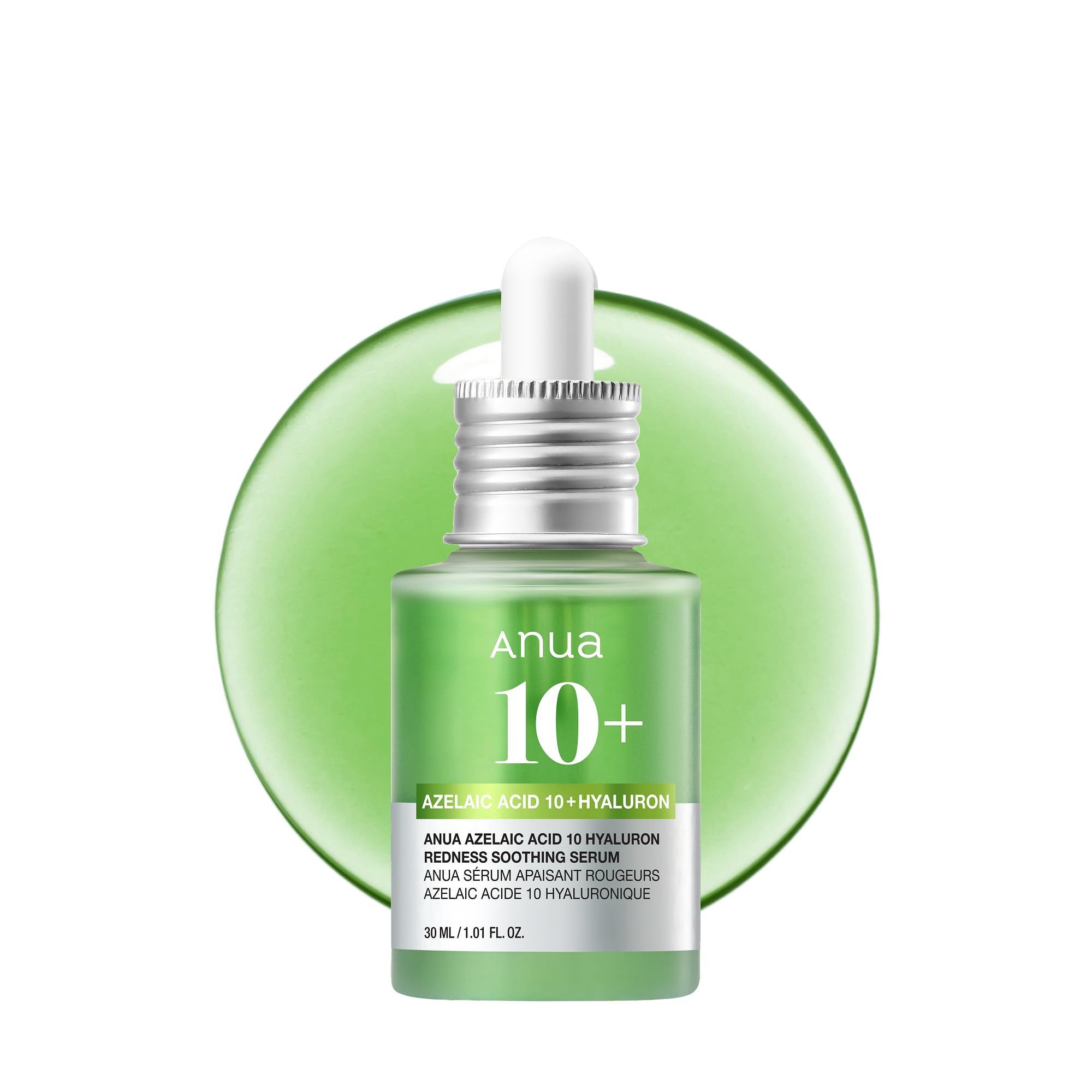 Anua Azelaic Acid 10% + Hyaluronic Acid Redness Soothing Facial Serum, 1. 01 fl oz