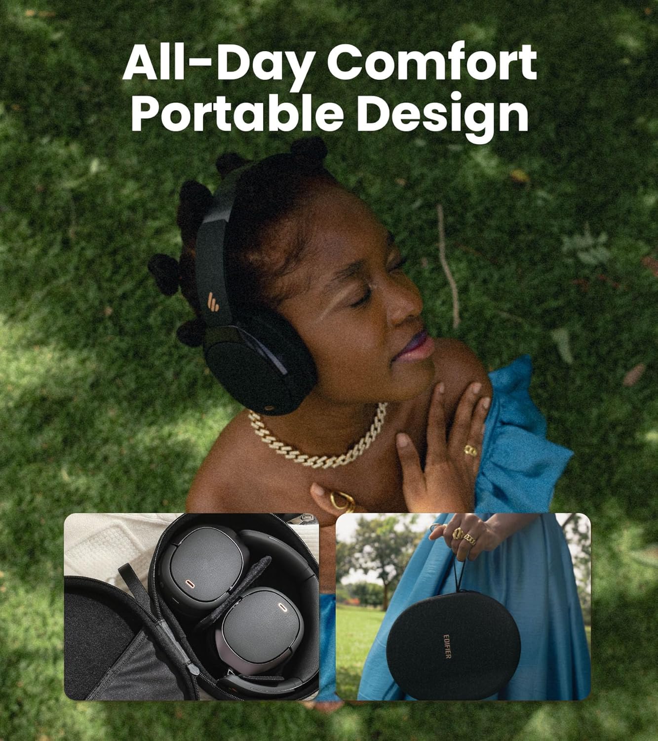 Edifier WH950NB Gen 2 Black Wireless Over-Ear Noise Cancelling Headphones | Hybrid ANC | LDAC Hi-Res Audio | 80H Battery | Bluetooth 5.4 detail image 6