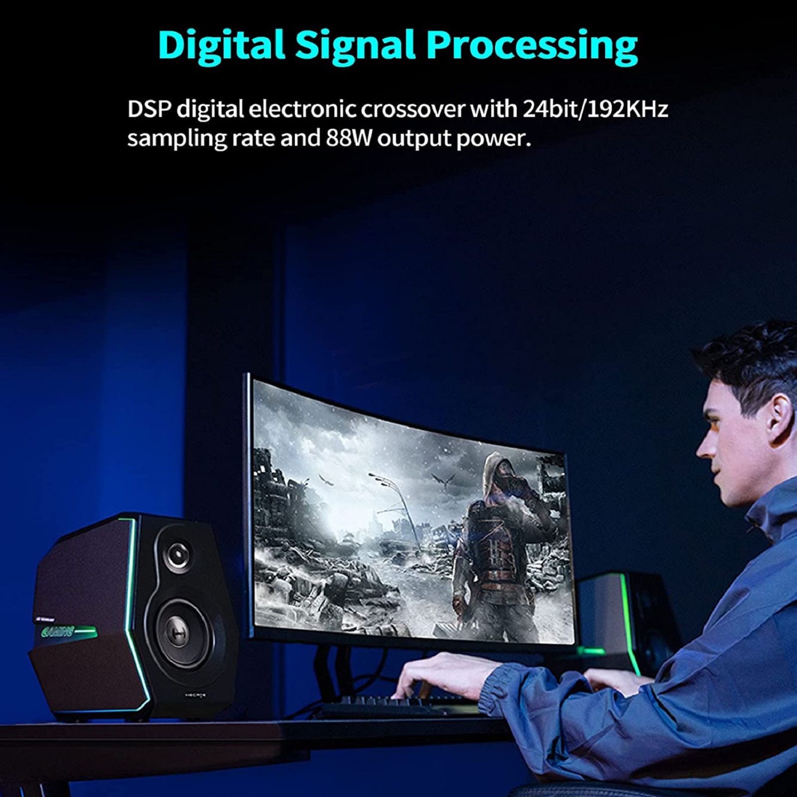 Edifier HECATE G5000 Bluetooth Gaming Desktop Speakers — Wireless High-Resolution Sound with Multi-Inputs and Built-In RGB Lighting detail image 7