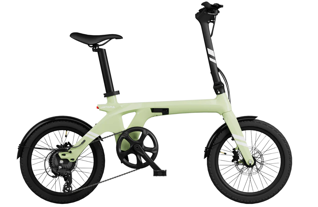 Urtopia Carbon Fold 1 Carbon Fiber Folding E-Bike — 20% More Compact, Portable Urban Commuter