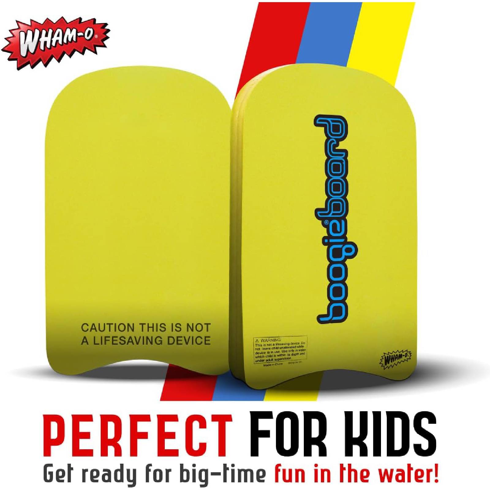 Wham-O Sports Trainer 19" Bodyboard Kickboard for Kids & Beginners Crescent Tail for Pool Beach- Yellow detail image 4