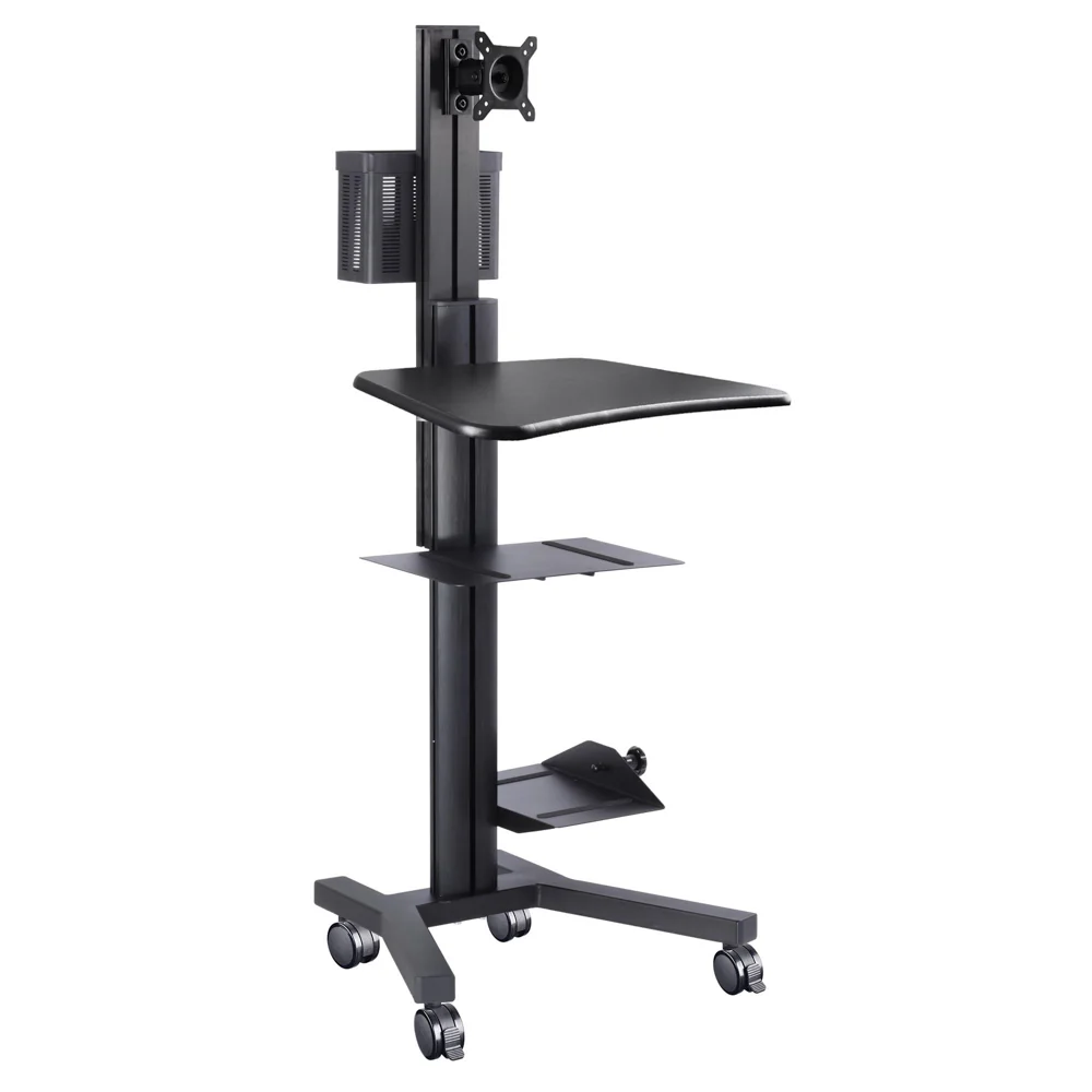 Mobile Computer Workstation Cart (with Casters)