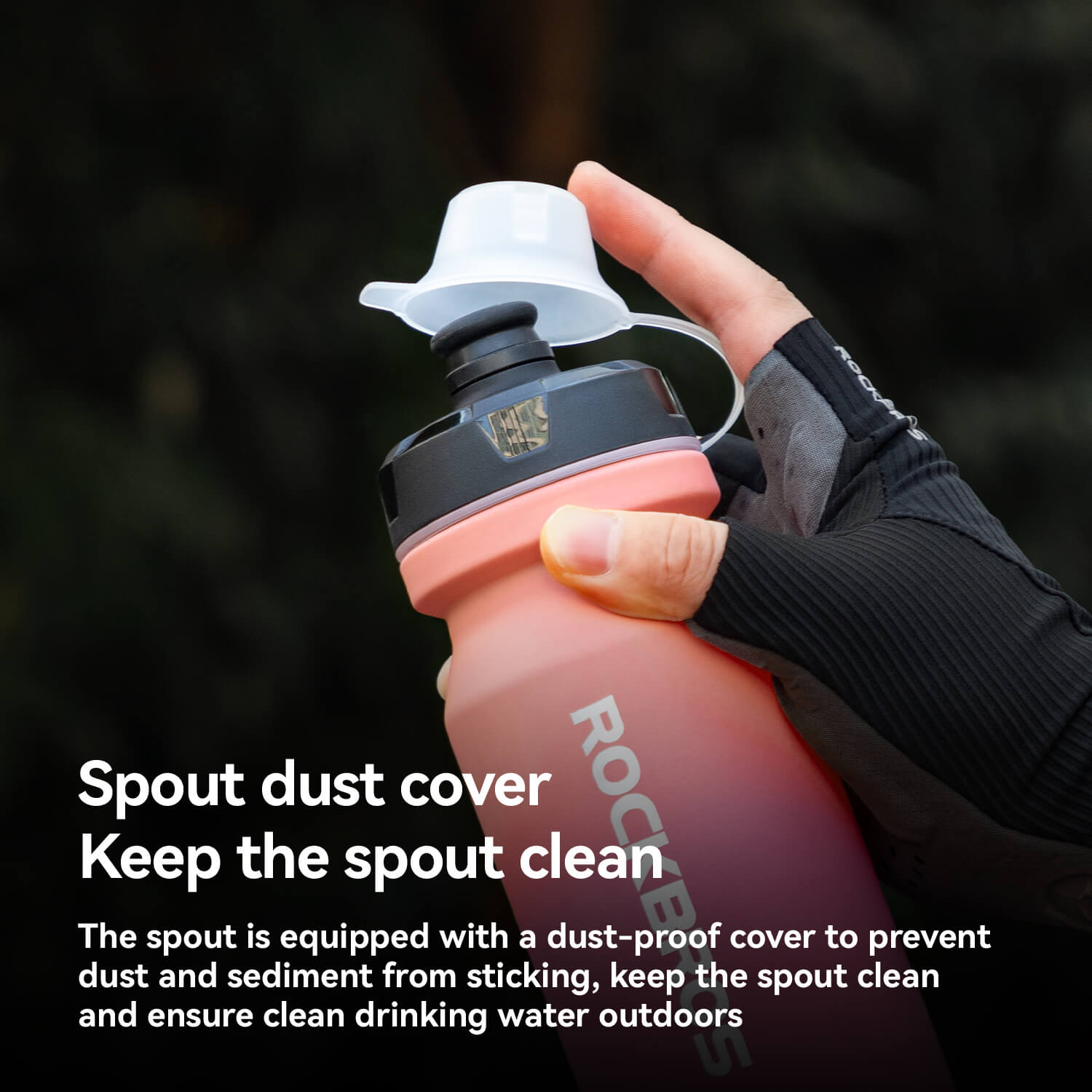 ROCKBROS Cycling Water Bottle 600ml 750ml, Leakproof Soft Touch Bike Bottle, BPA Free Sports Drinkware for Road Bike MTB detail image 6