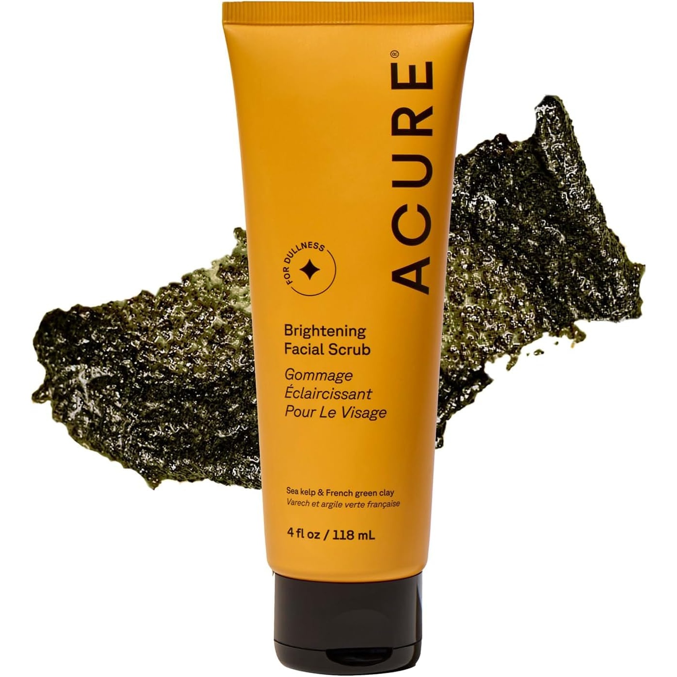 Acure Brightening Facial Scrub - Exfoliating Face Wash - 4 fl oz